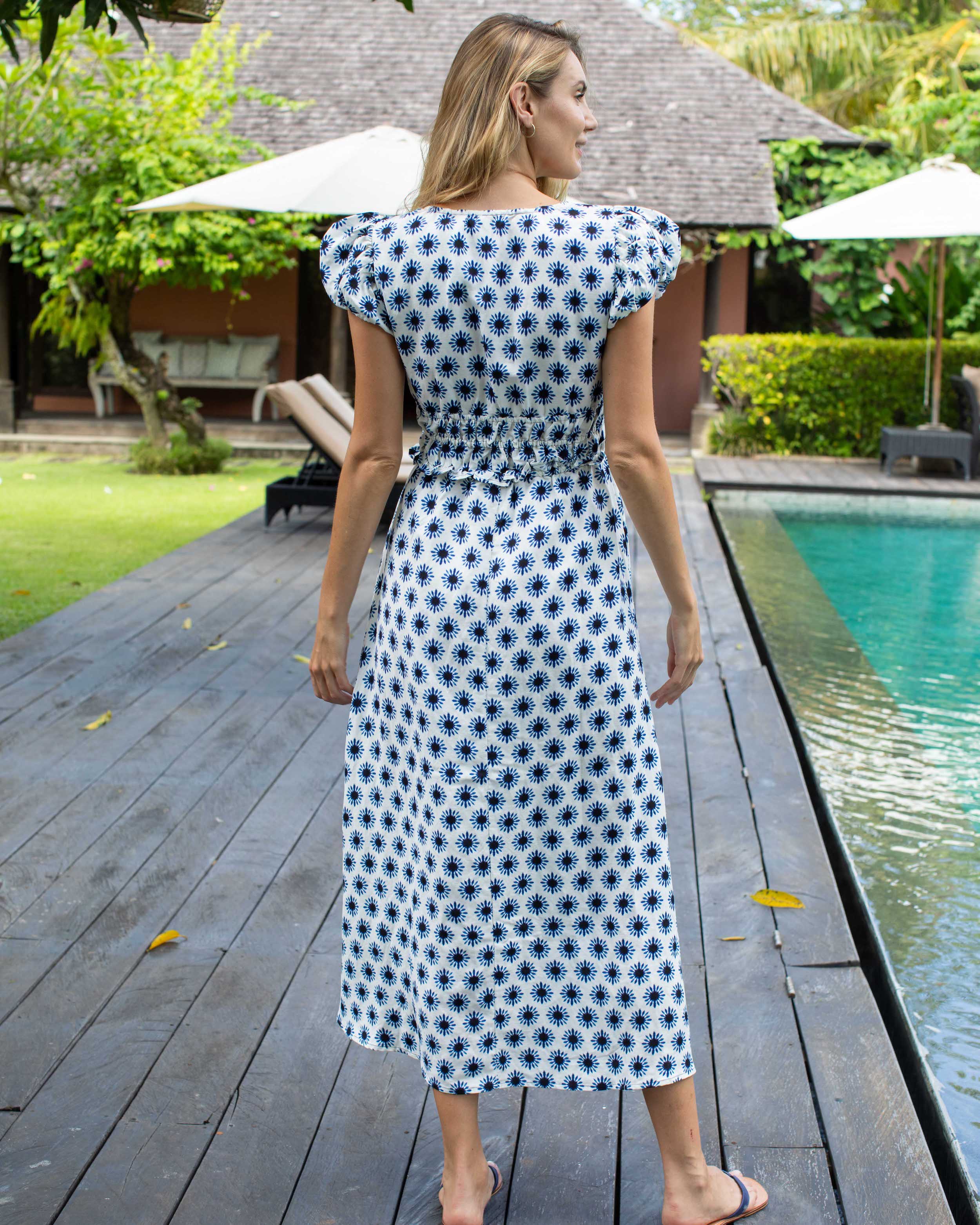 Luz Dress - Navy Sun