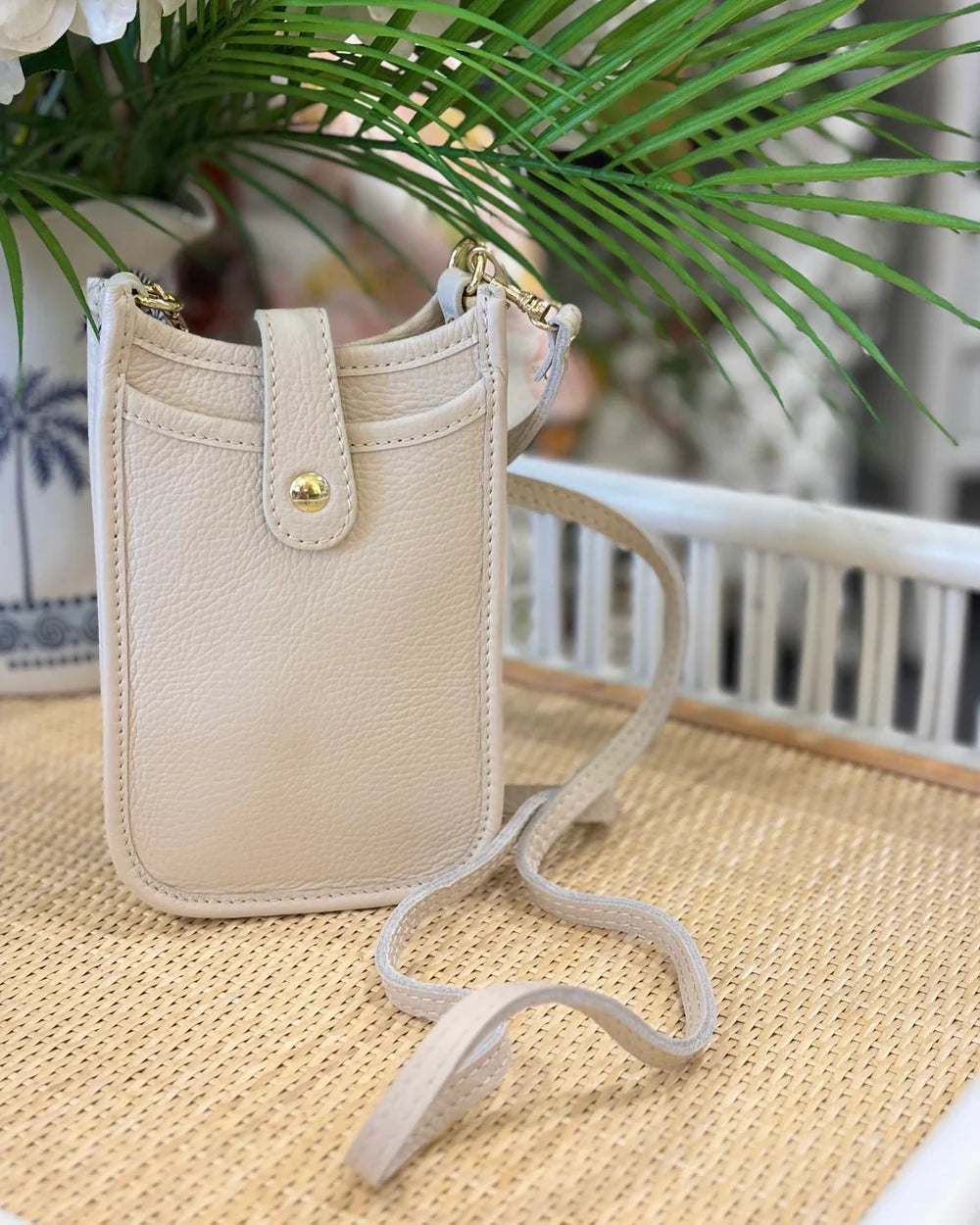 Cortona Phone Pouch - Cream