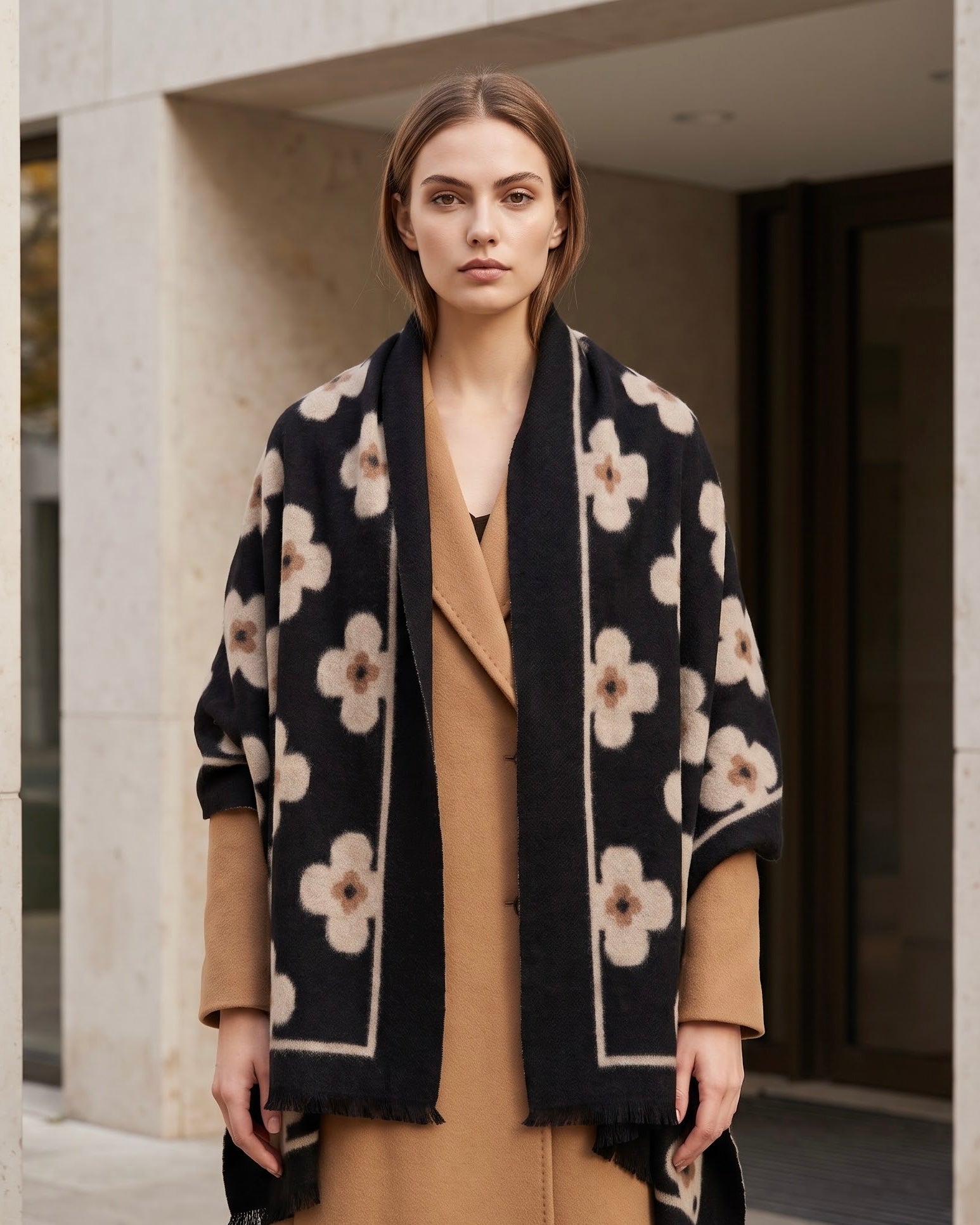Clover Scarf - Black