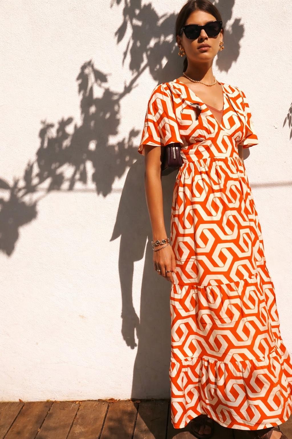 Elise Dress - Orange