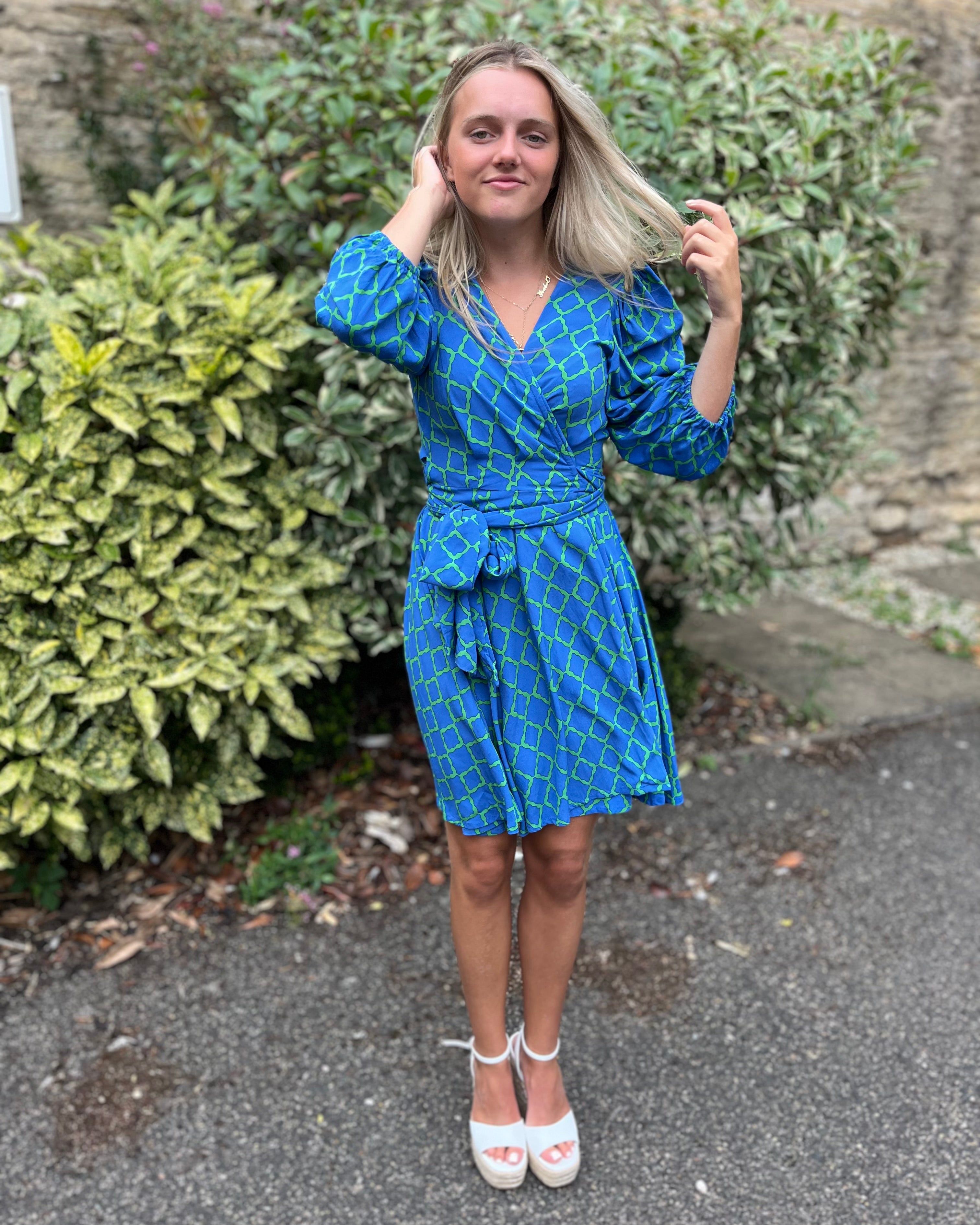 Freya Dress - Green Blue Marquis