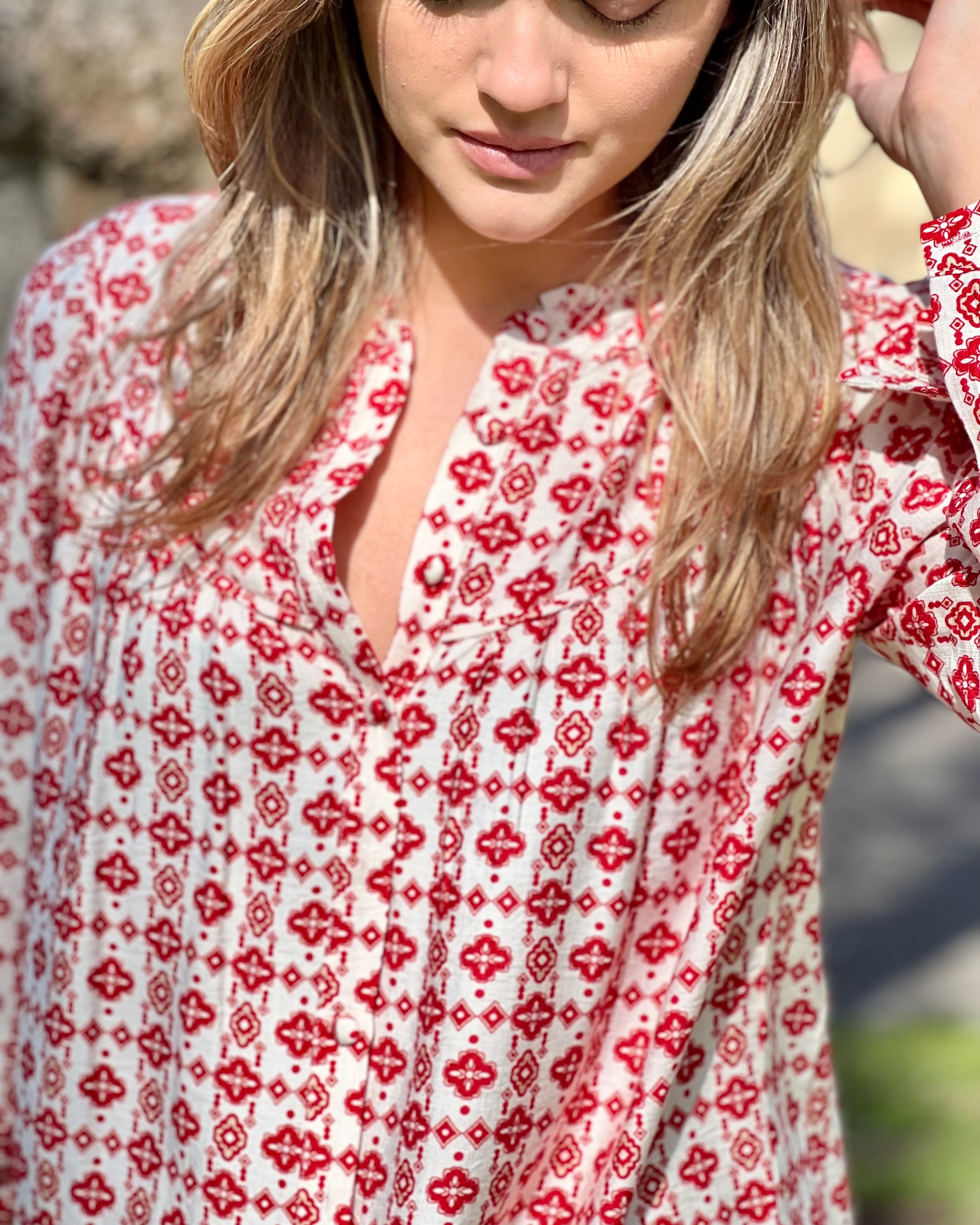 Lucille Blouse - Red
