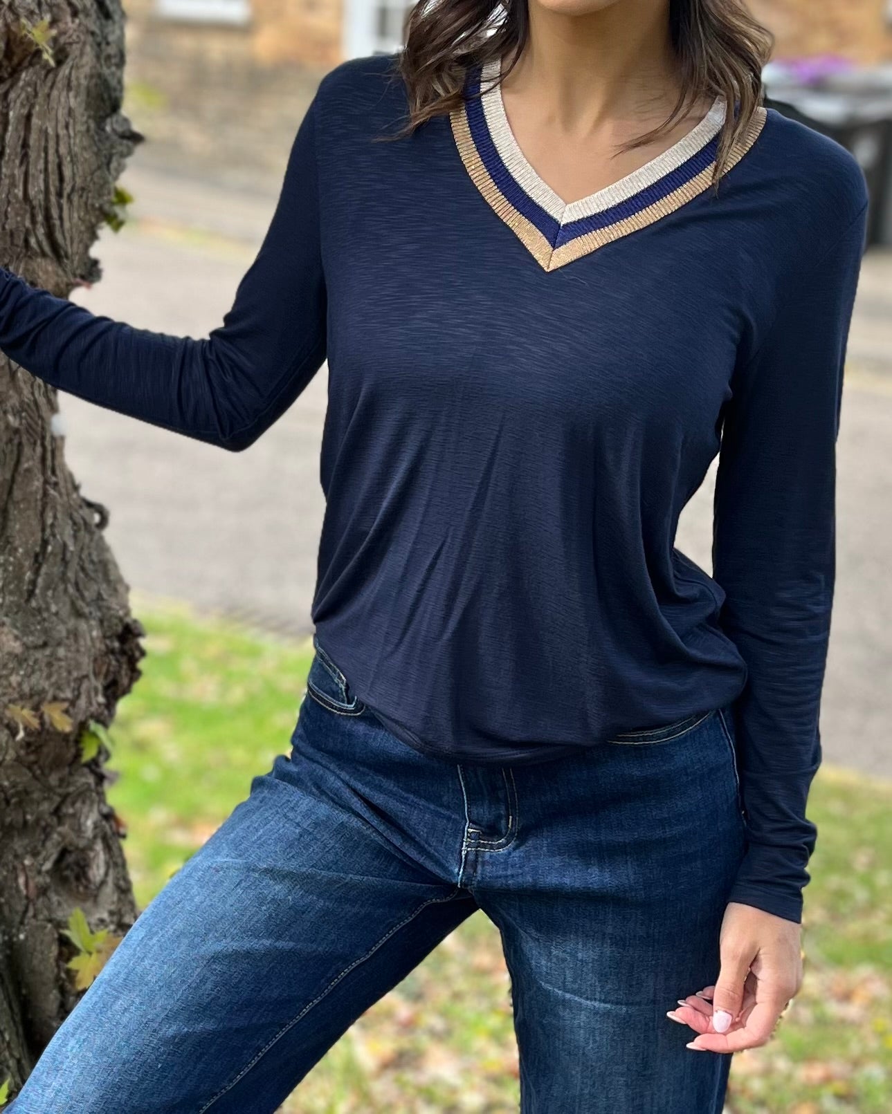 Tongali Top - Navy