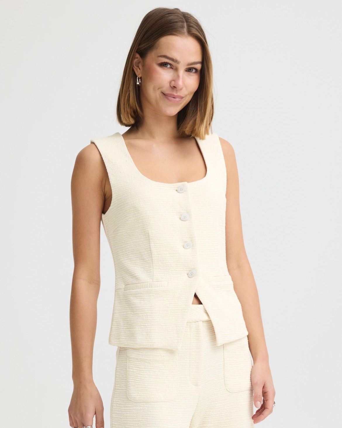 Tilde Waistcoat - Almond