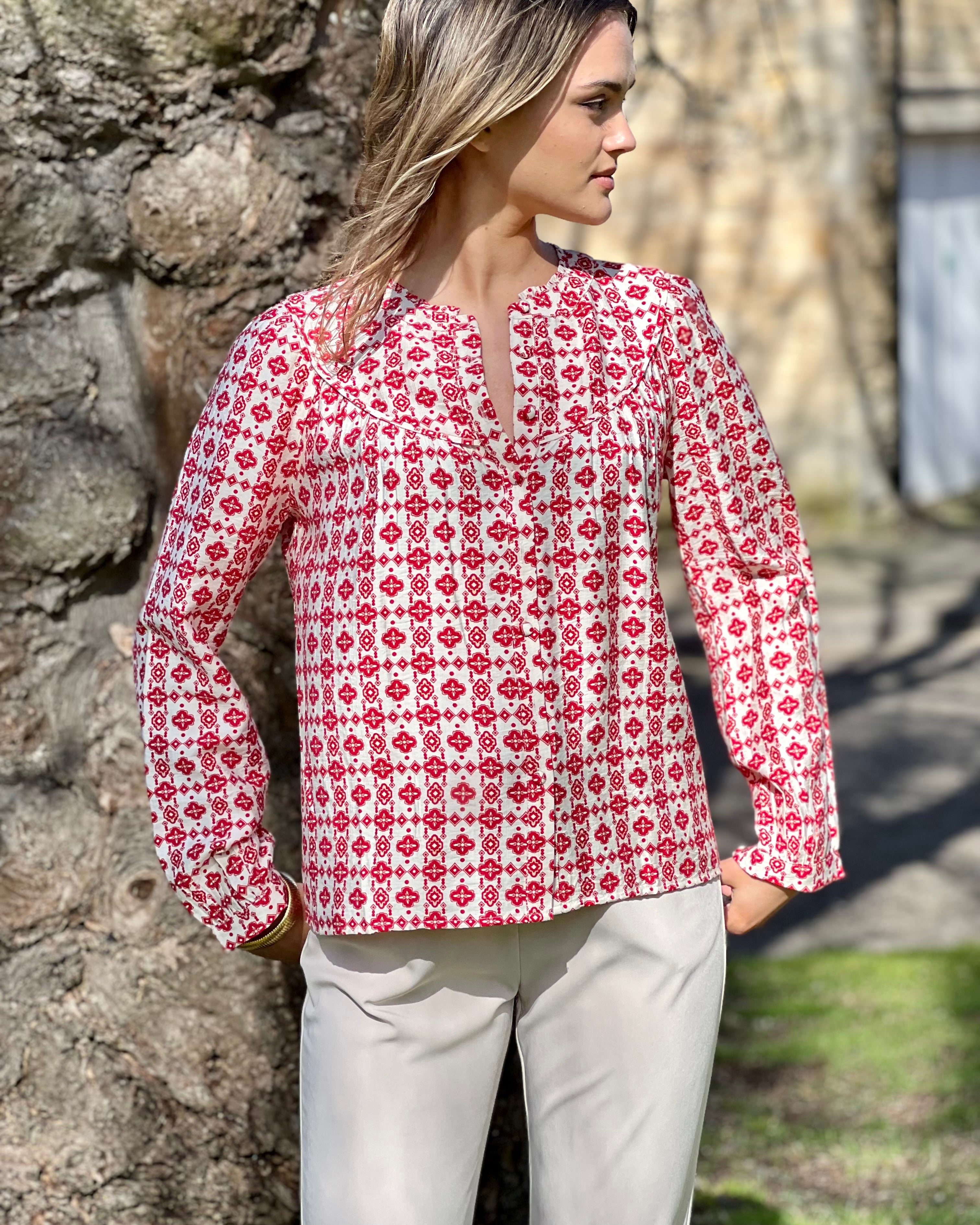 Lucille Blouse - Red