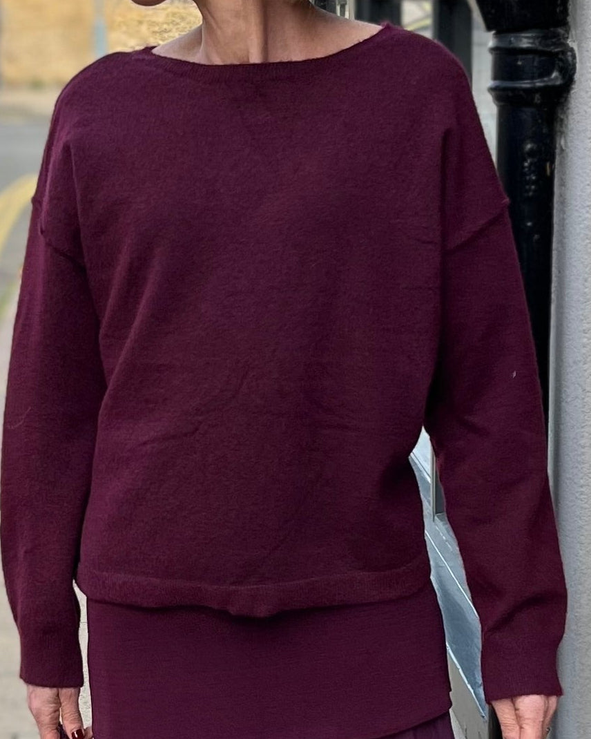 Aveline Knit - Burgundy