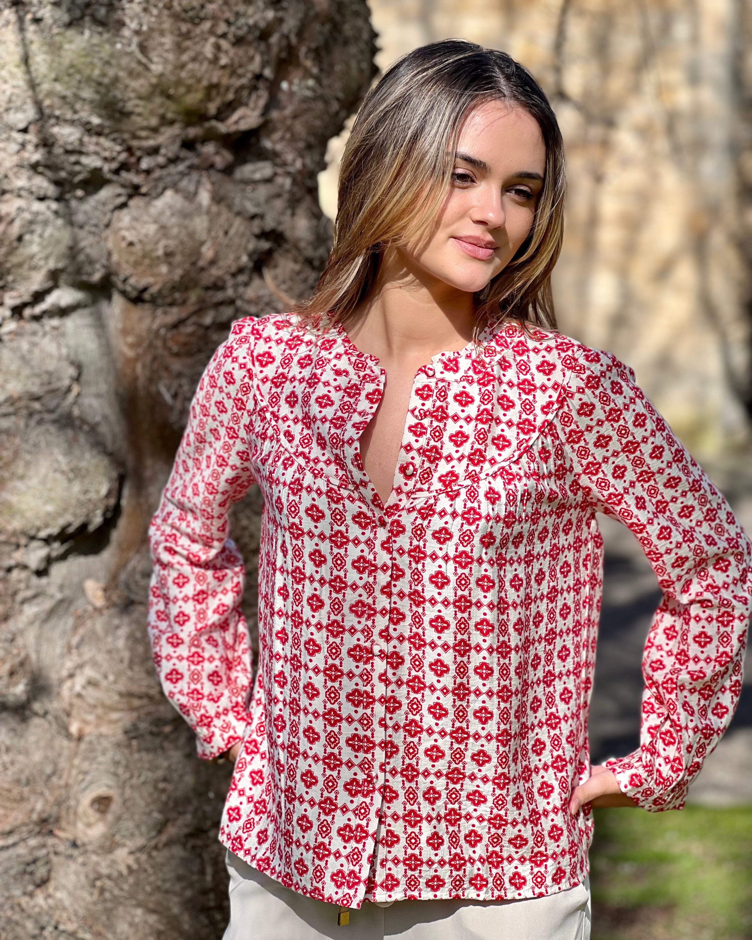 Lucille Blouse - Red