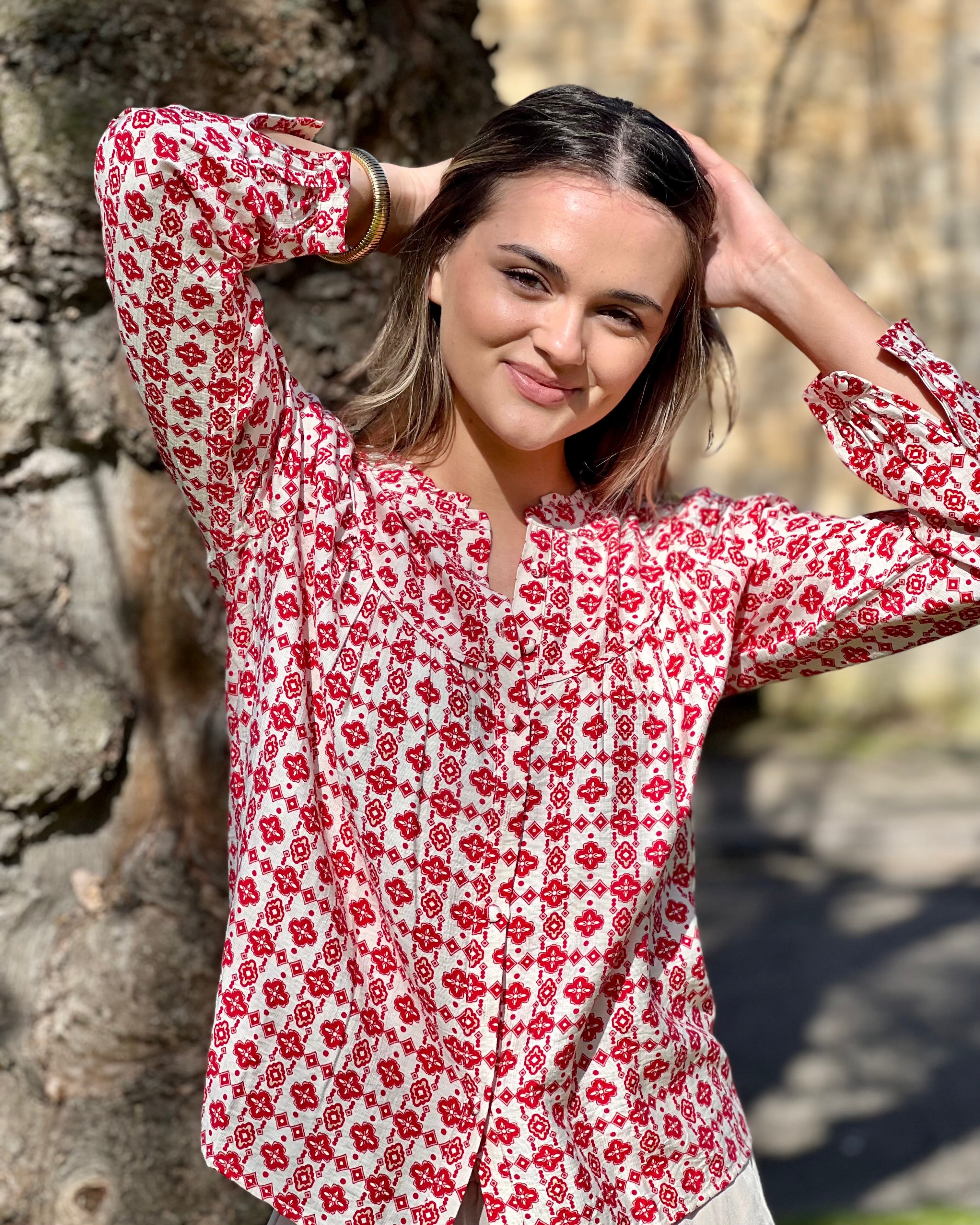 Lucille Blouse - Red