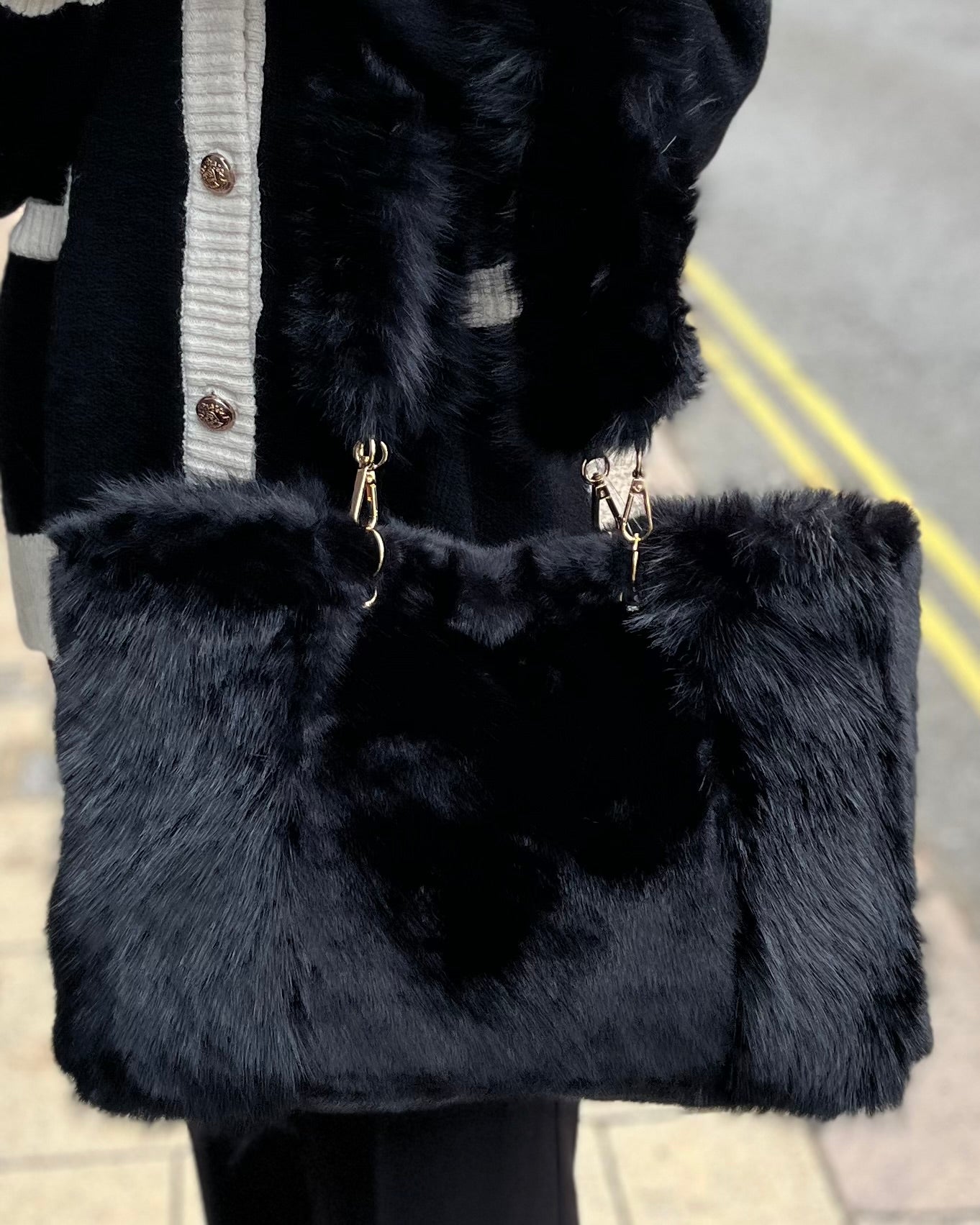 Faux Fur Shopper