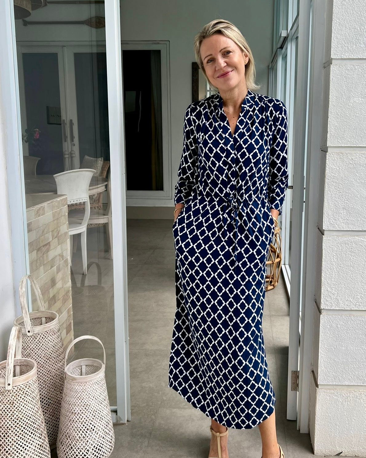 Eva Long - Navy Marquis