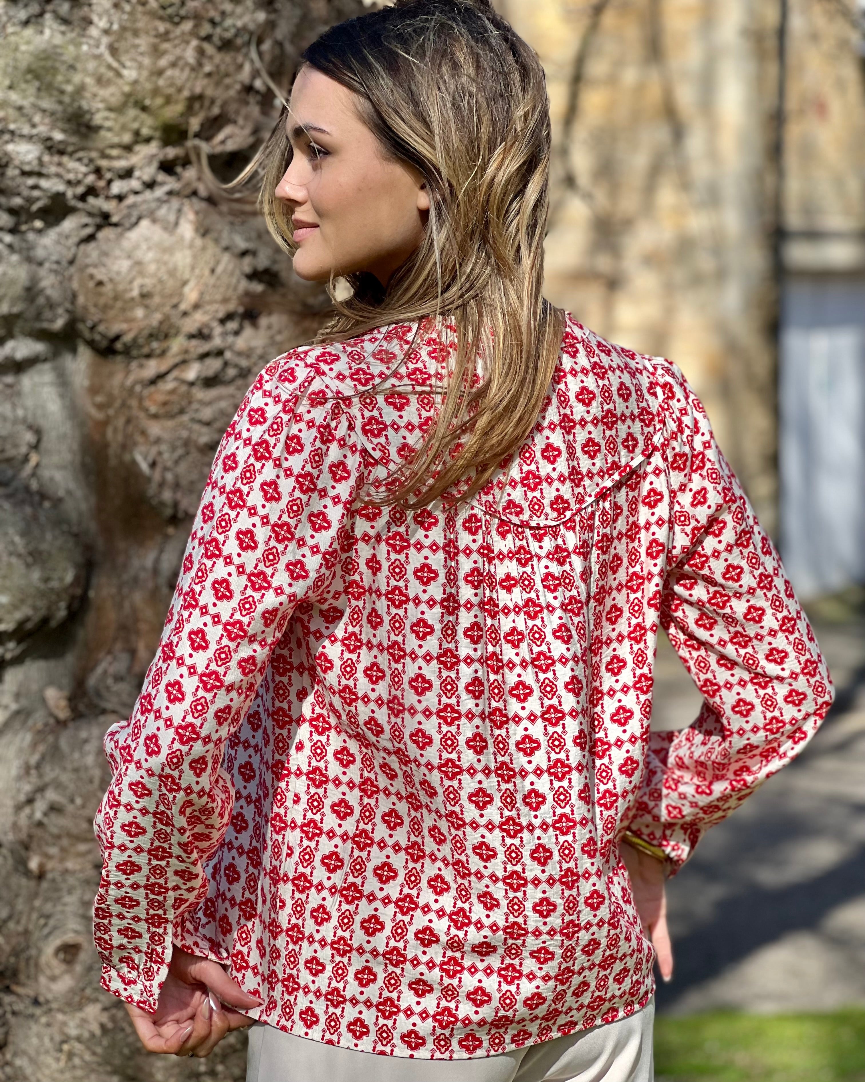 Lucille Blouse - Red