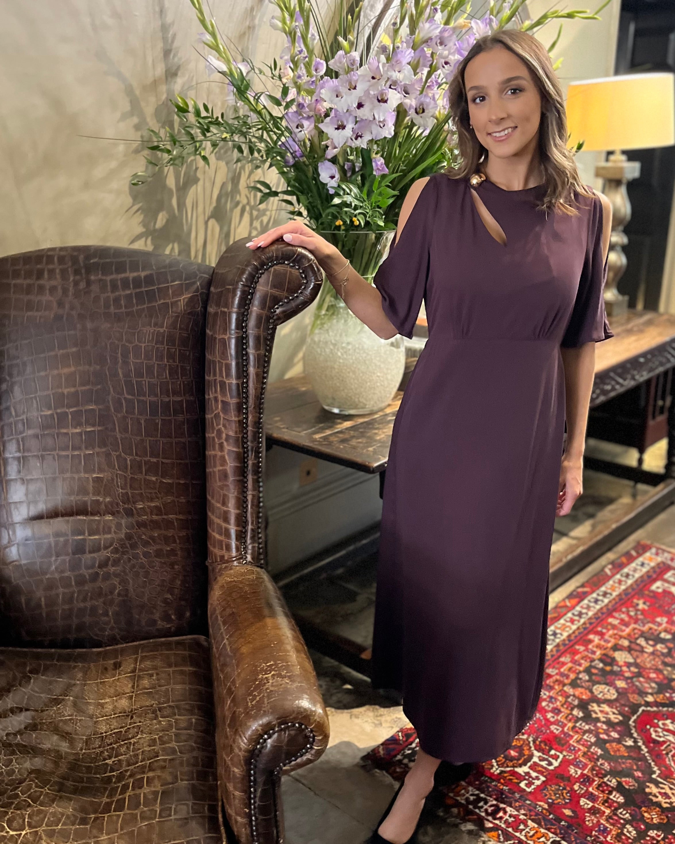 Maelsa Midi Dress - Wine