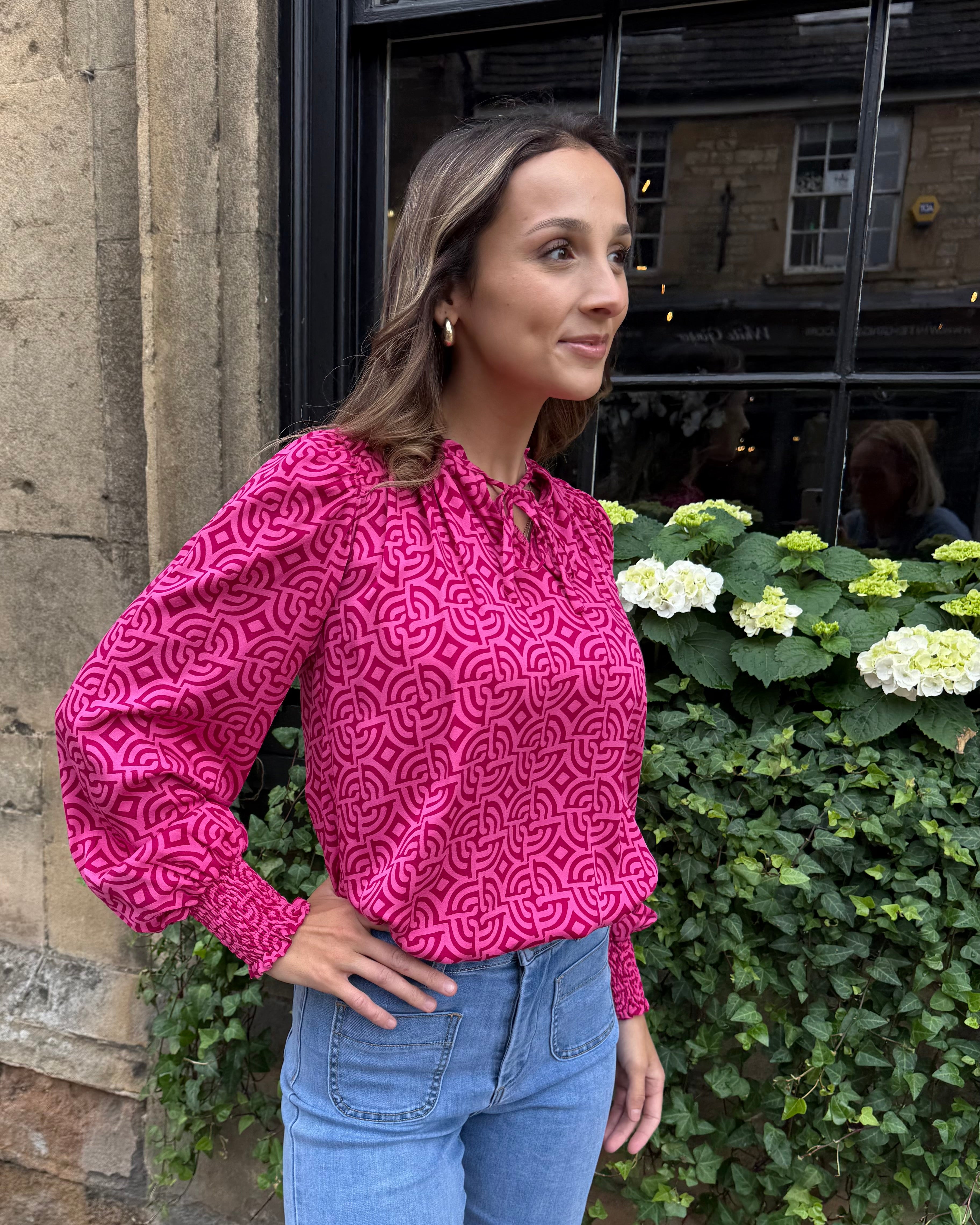 Justine Top - Magenta Large Maze