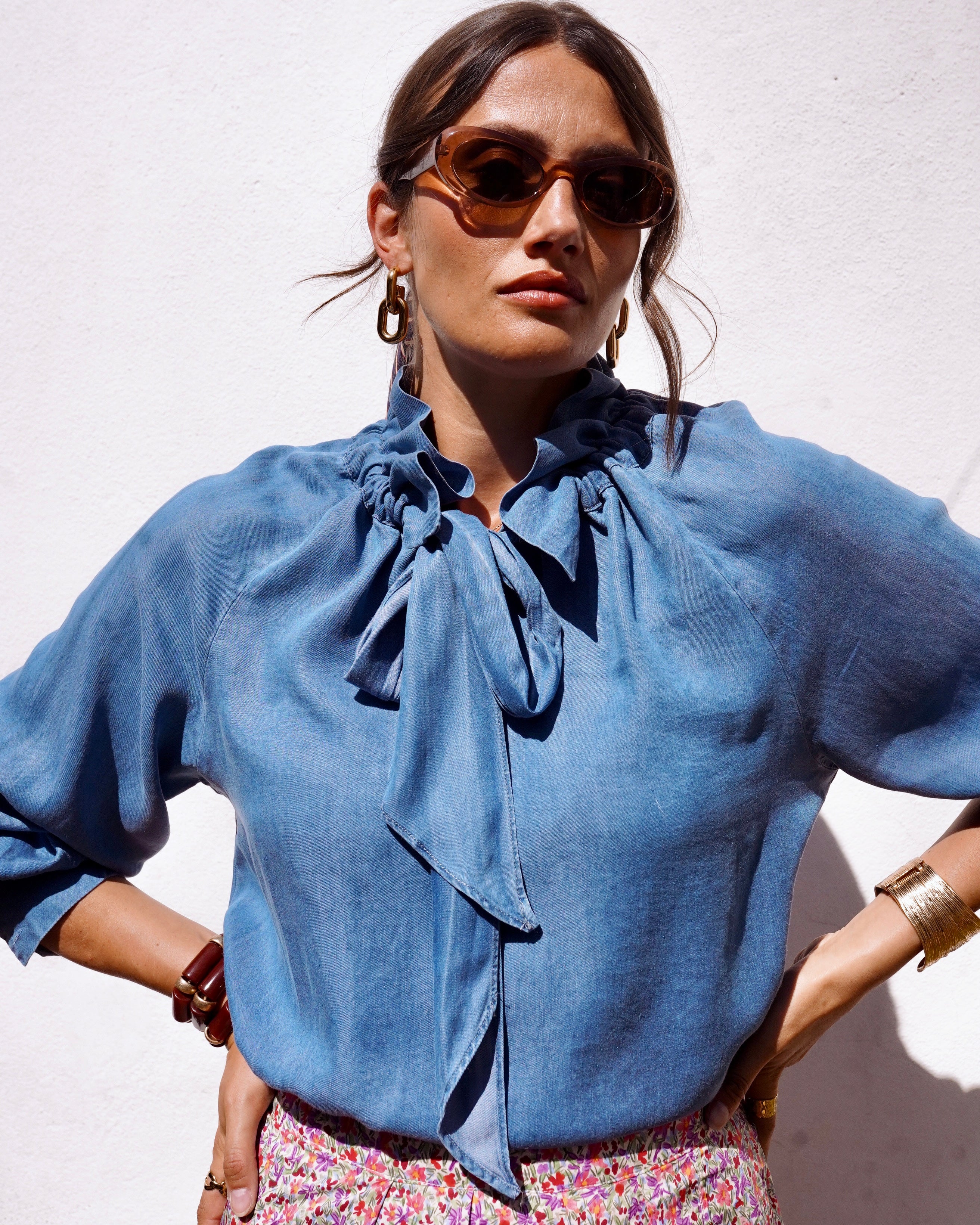 Yasmin Bow Blouse