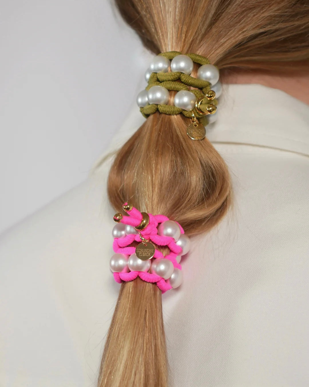 Bichous Pearly Woven Scrunchie