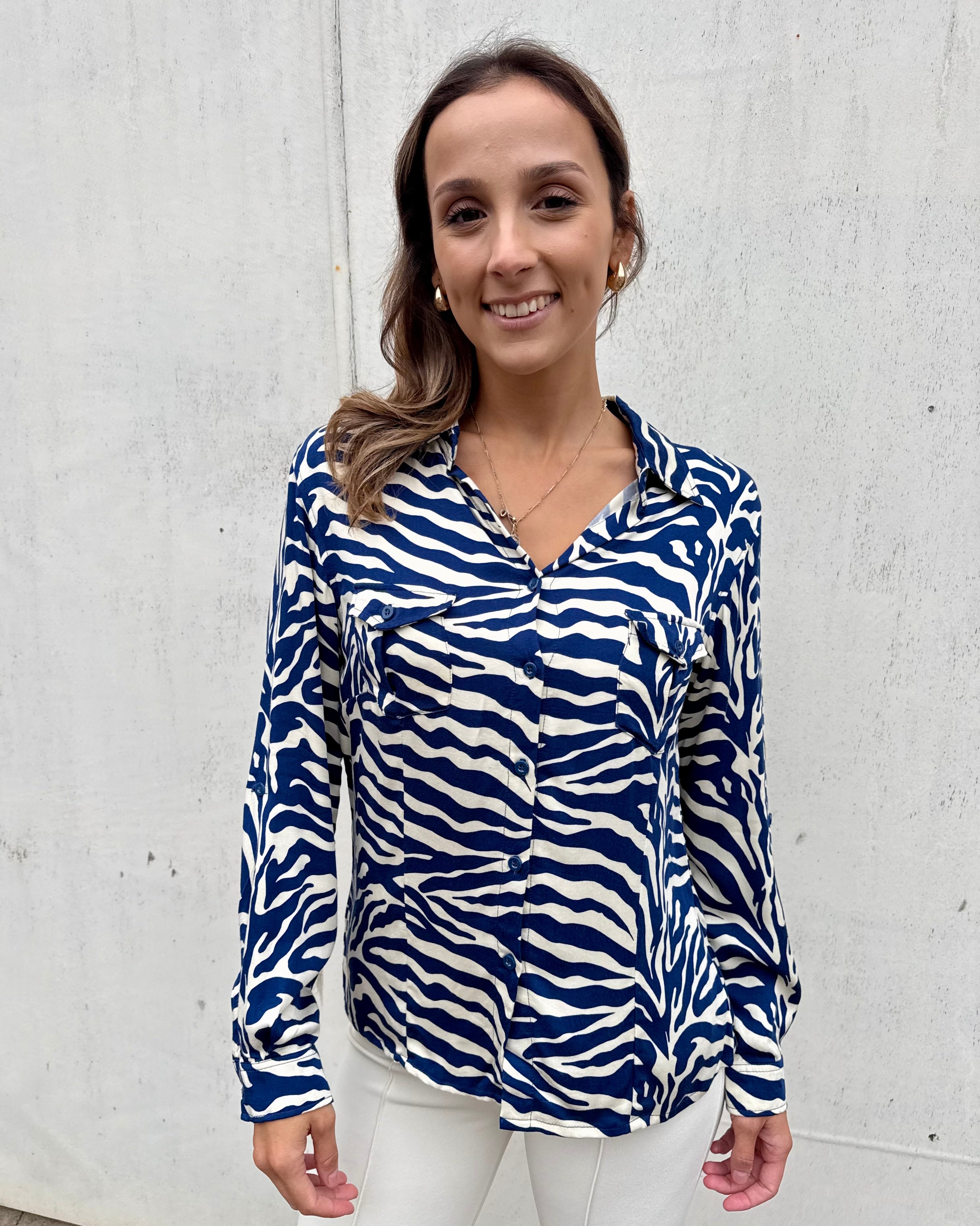 Firenze - Navy/ Cream Zebra