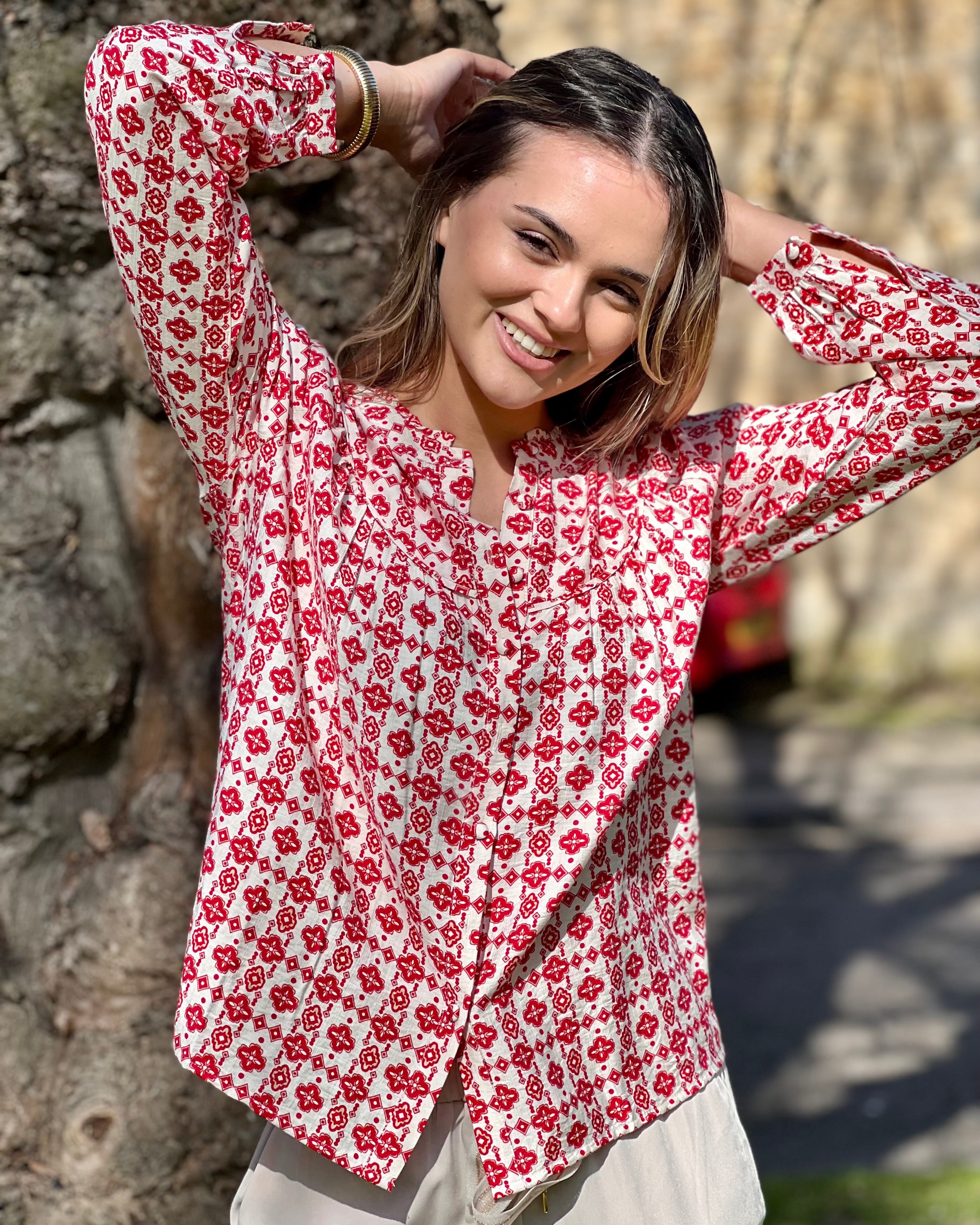 Lucille Blouse - Red