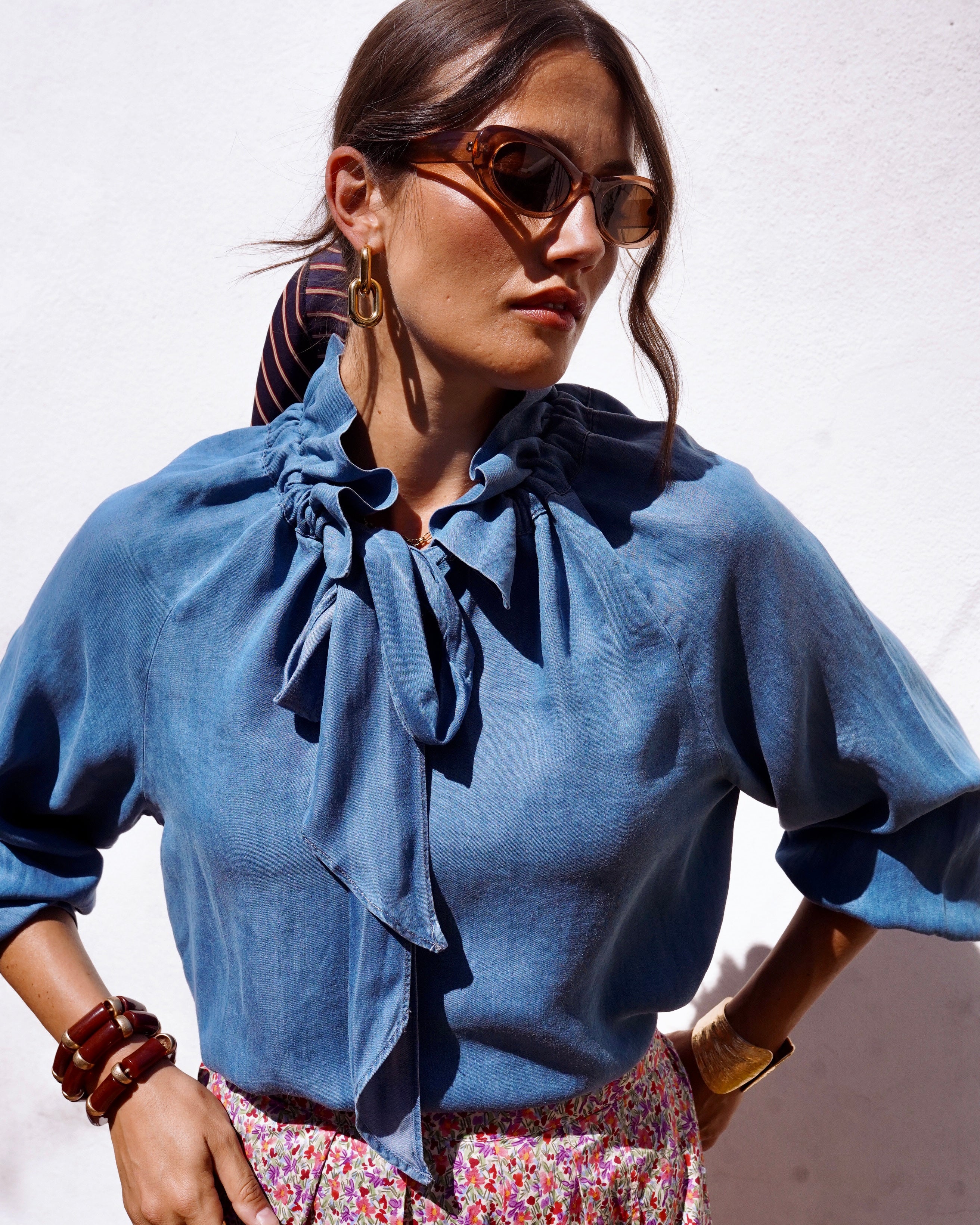 Yasmin Bow Blouse