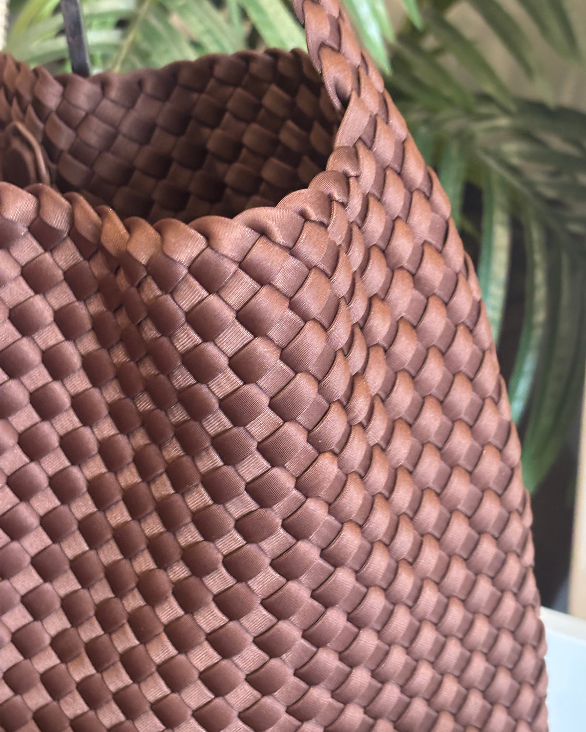 Marbella Woven Tote - Coffee
