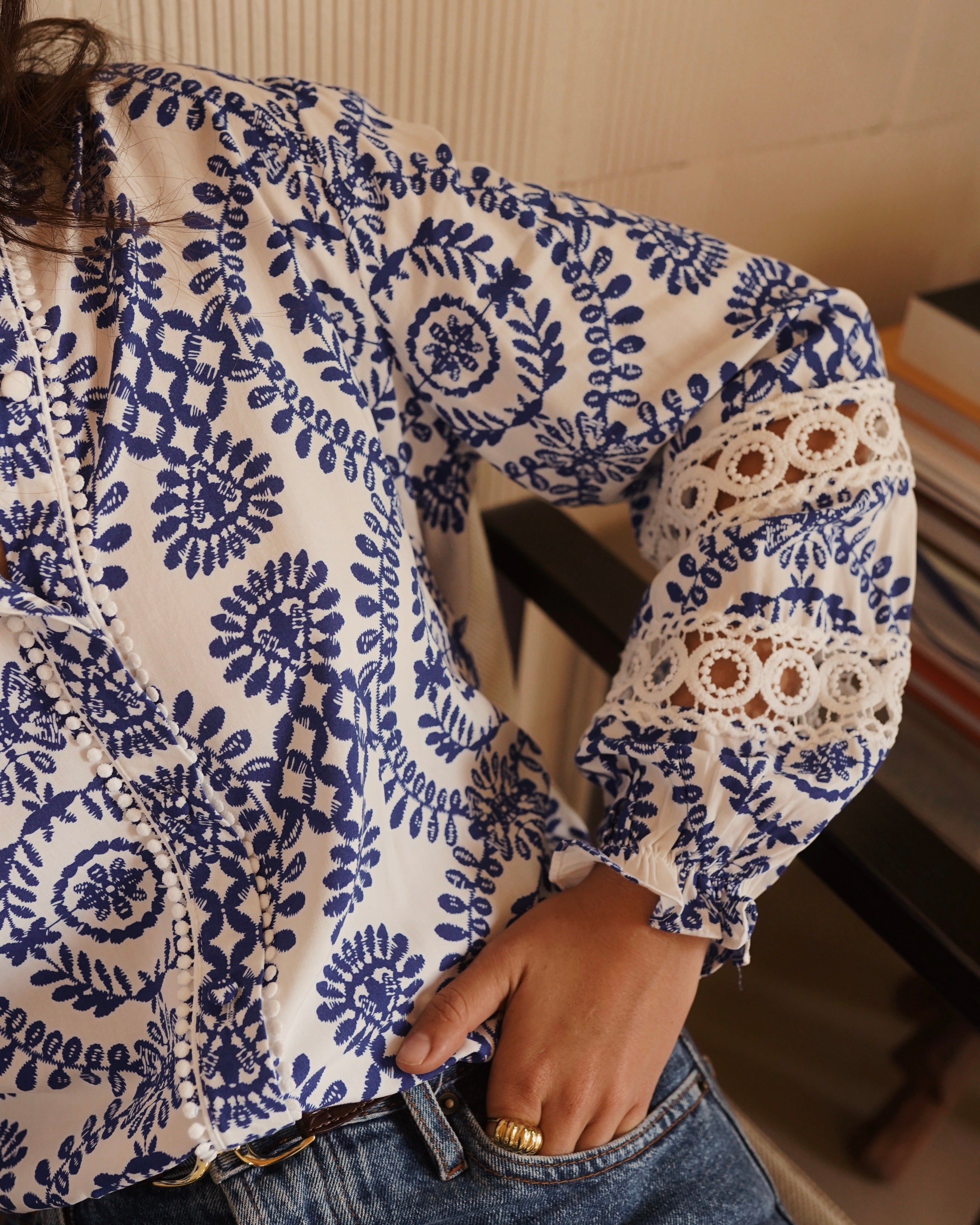 Alora Blouse - Blue