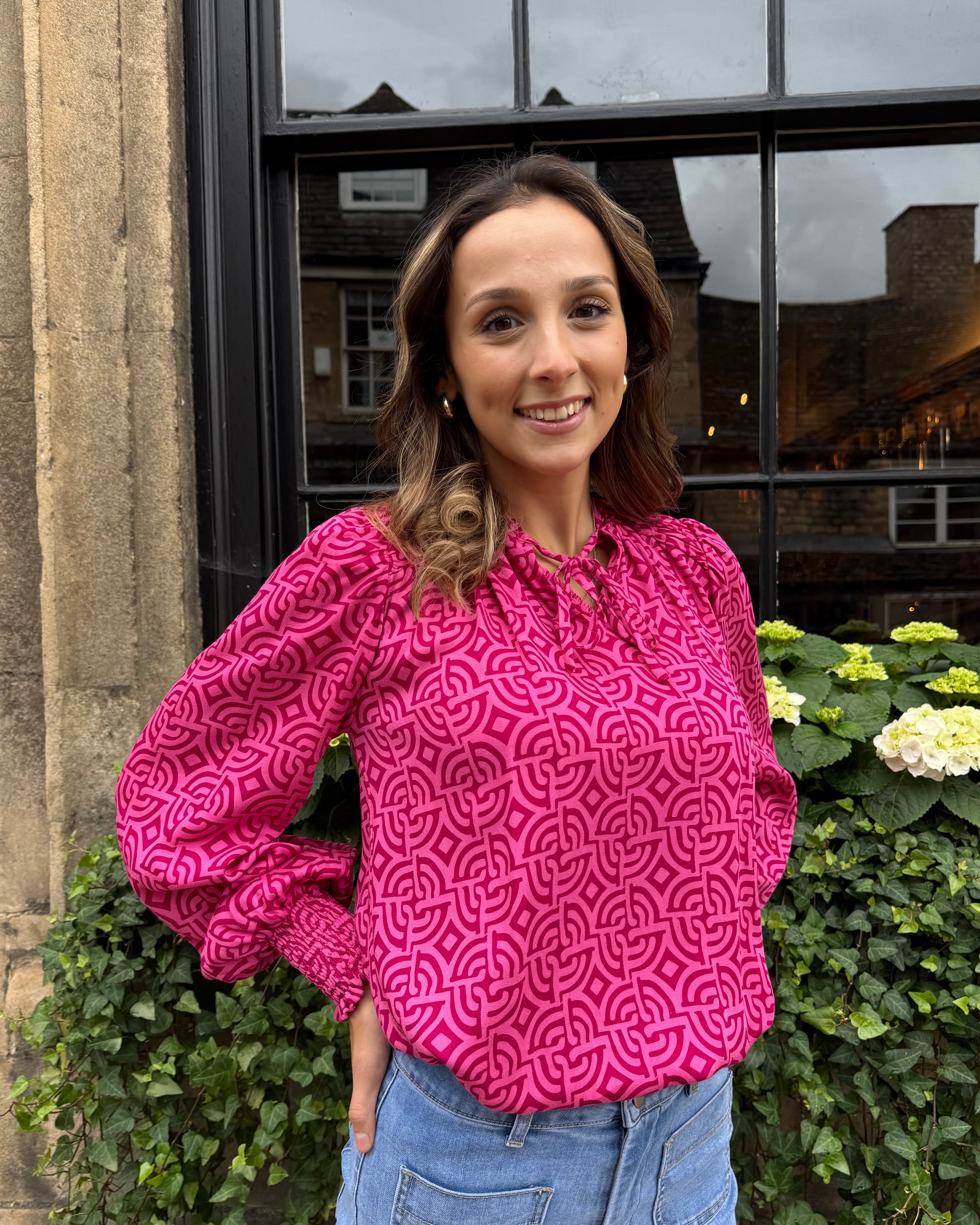 Justine Top - Magenta Large Maze