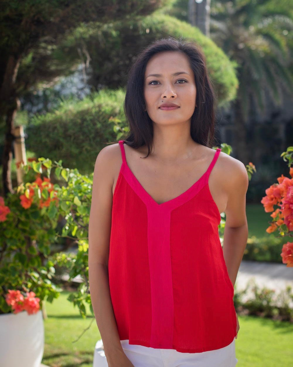 Clara Top - Red/ Fuchsia