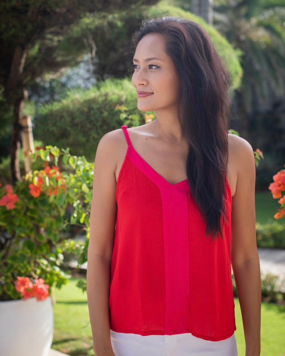 Clara Top - Red/ Fuchsia