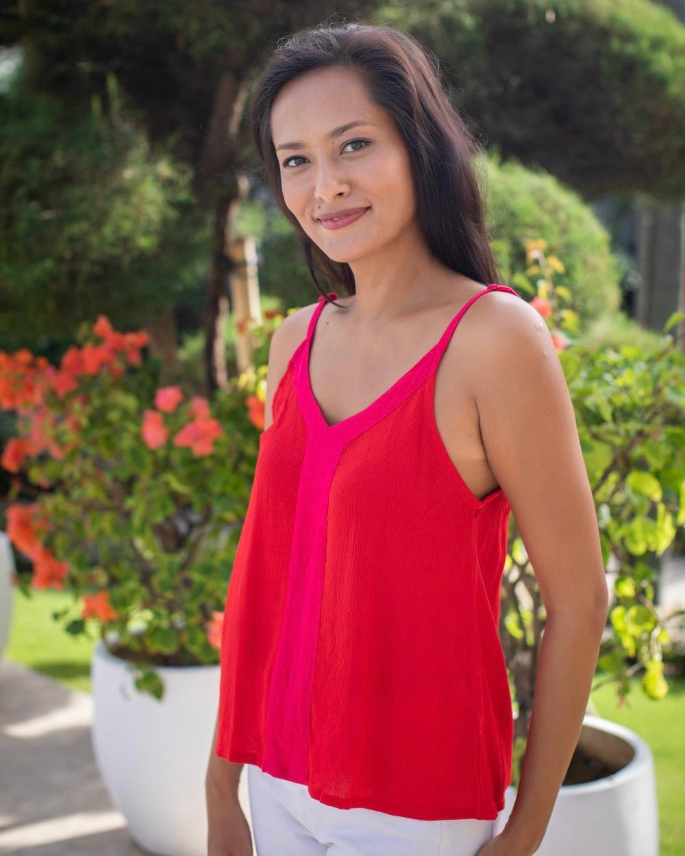 Clara Top - Red/ Fuchsia