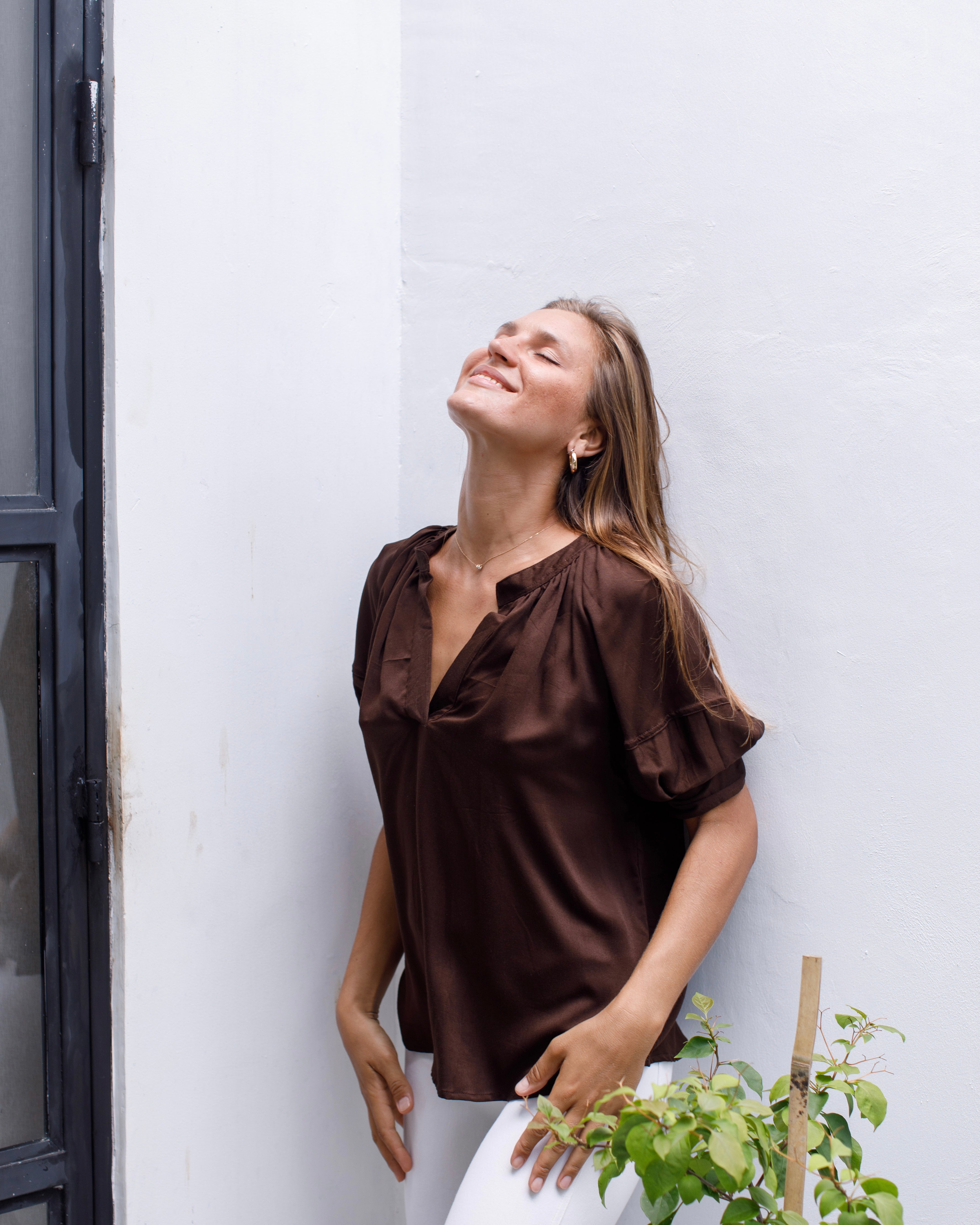 Claudia Top - Coffee Brown