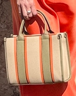 Raya Handbag - Orange Stripe