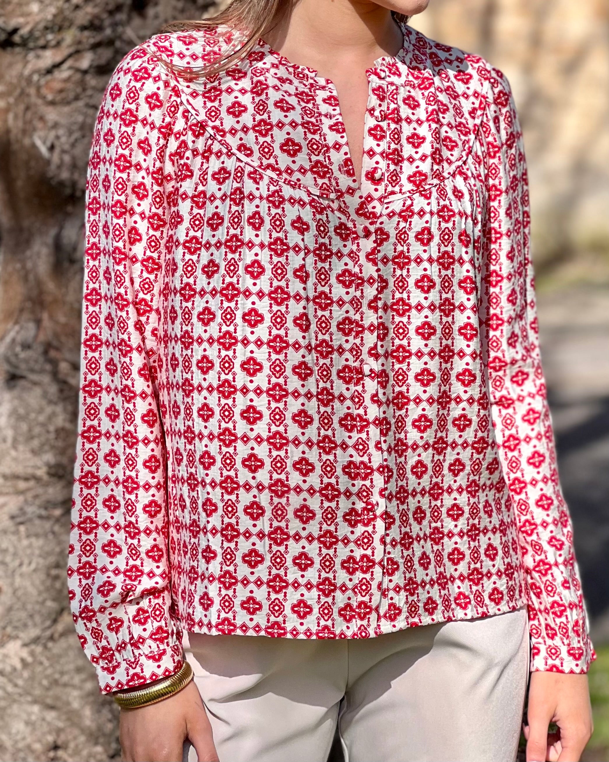 Lucille Blouse - Red