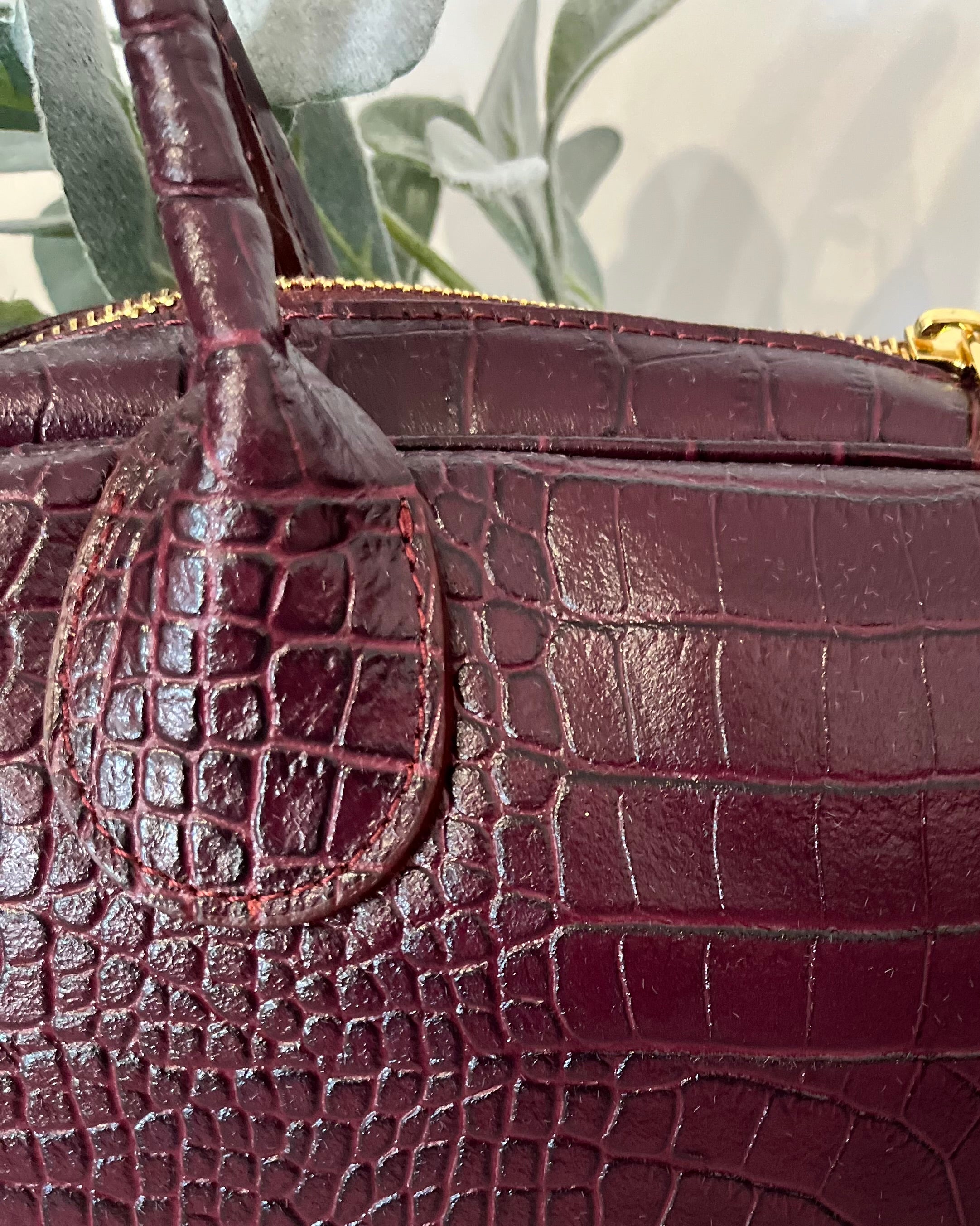 Dolce Bag - Burgundy Croc