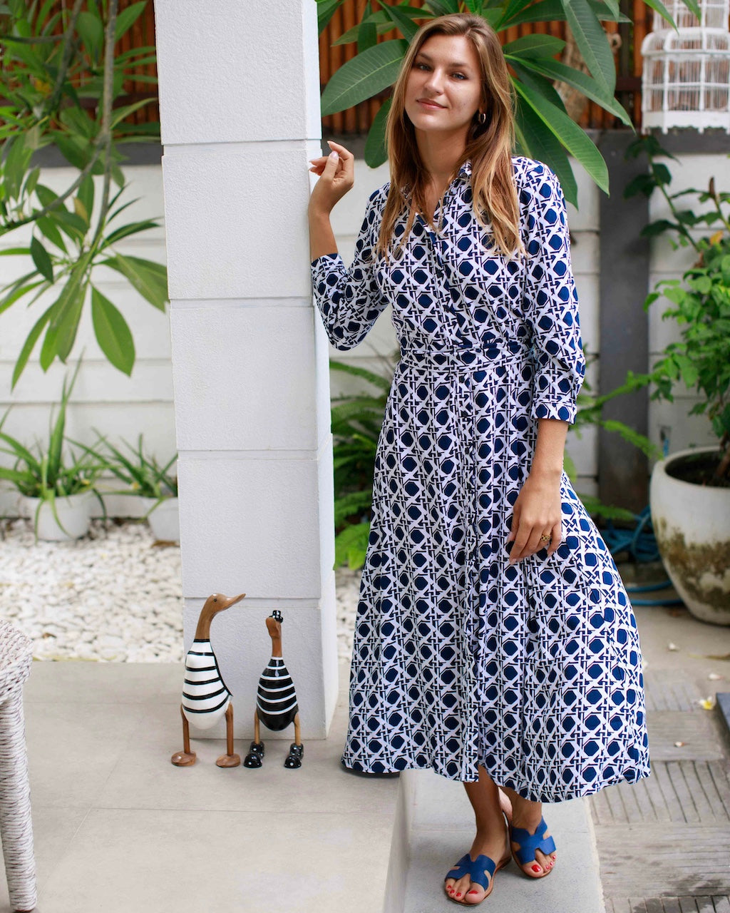 Florence - Reverse Navy Basketweave