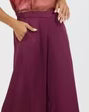Radana Satin Trousers - Merlot