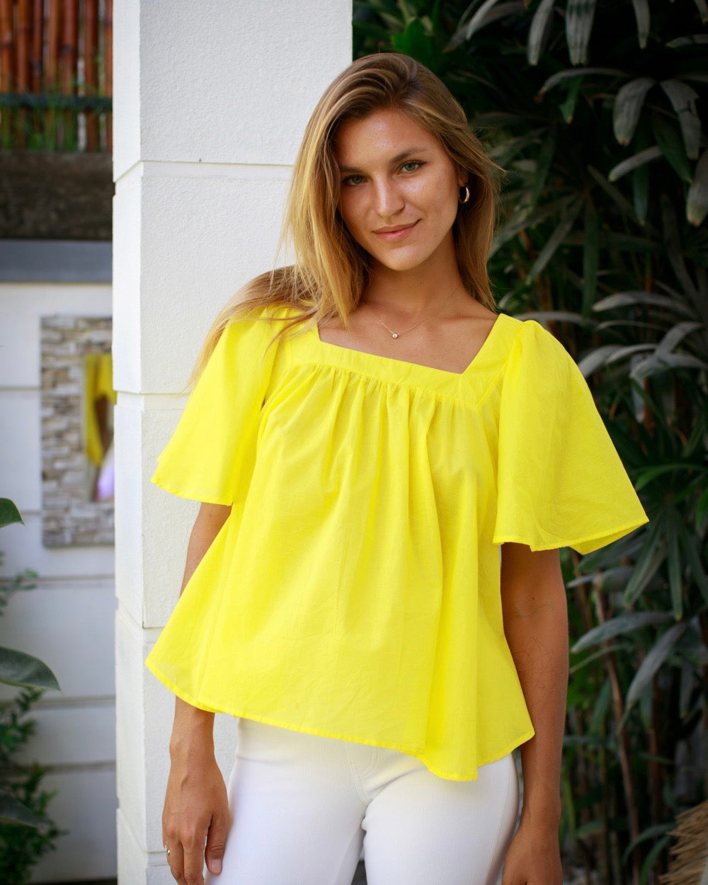 Gigi Top - Yellow Cotton