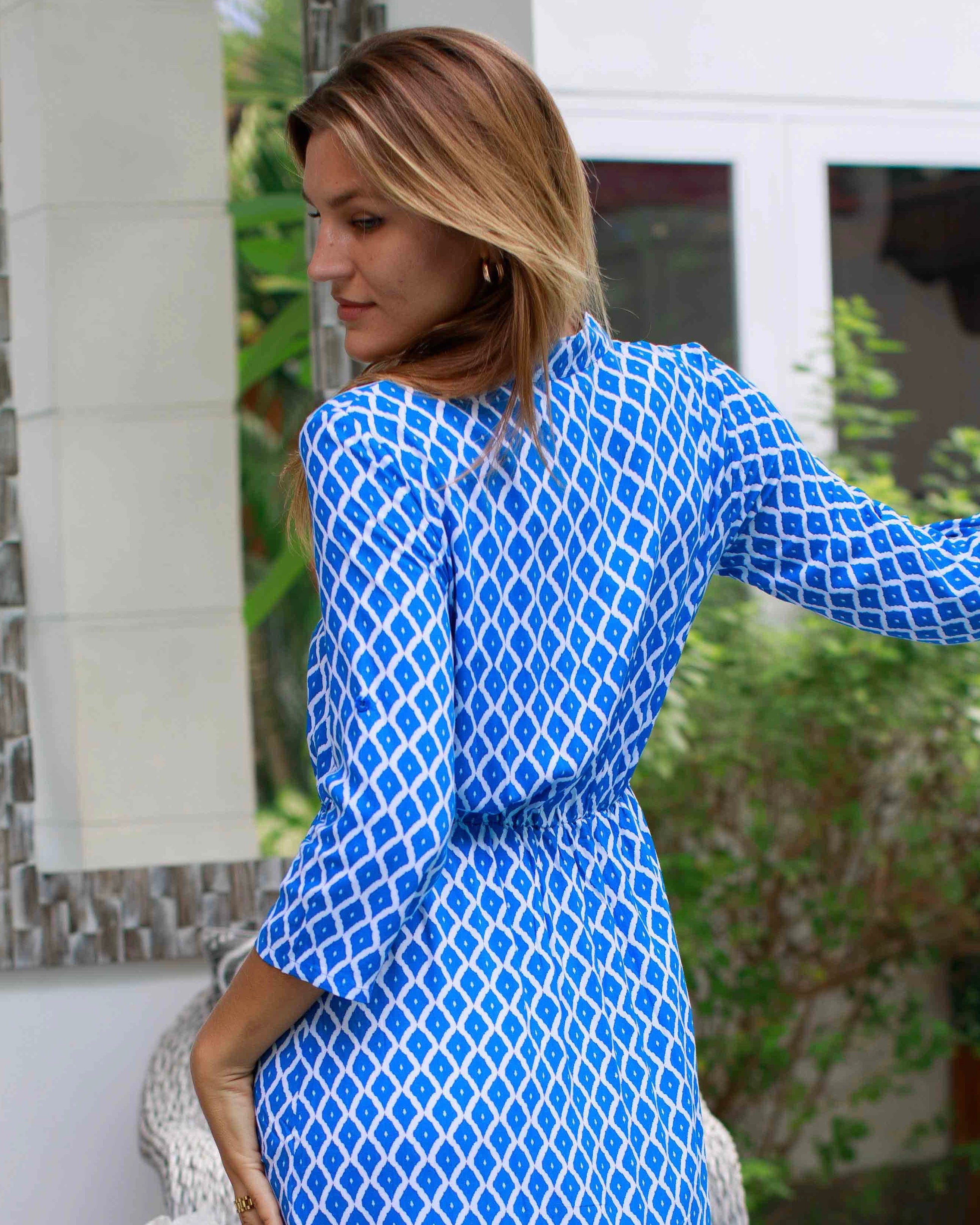 Harlow - Swedish Blue Trellis
