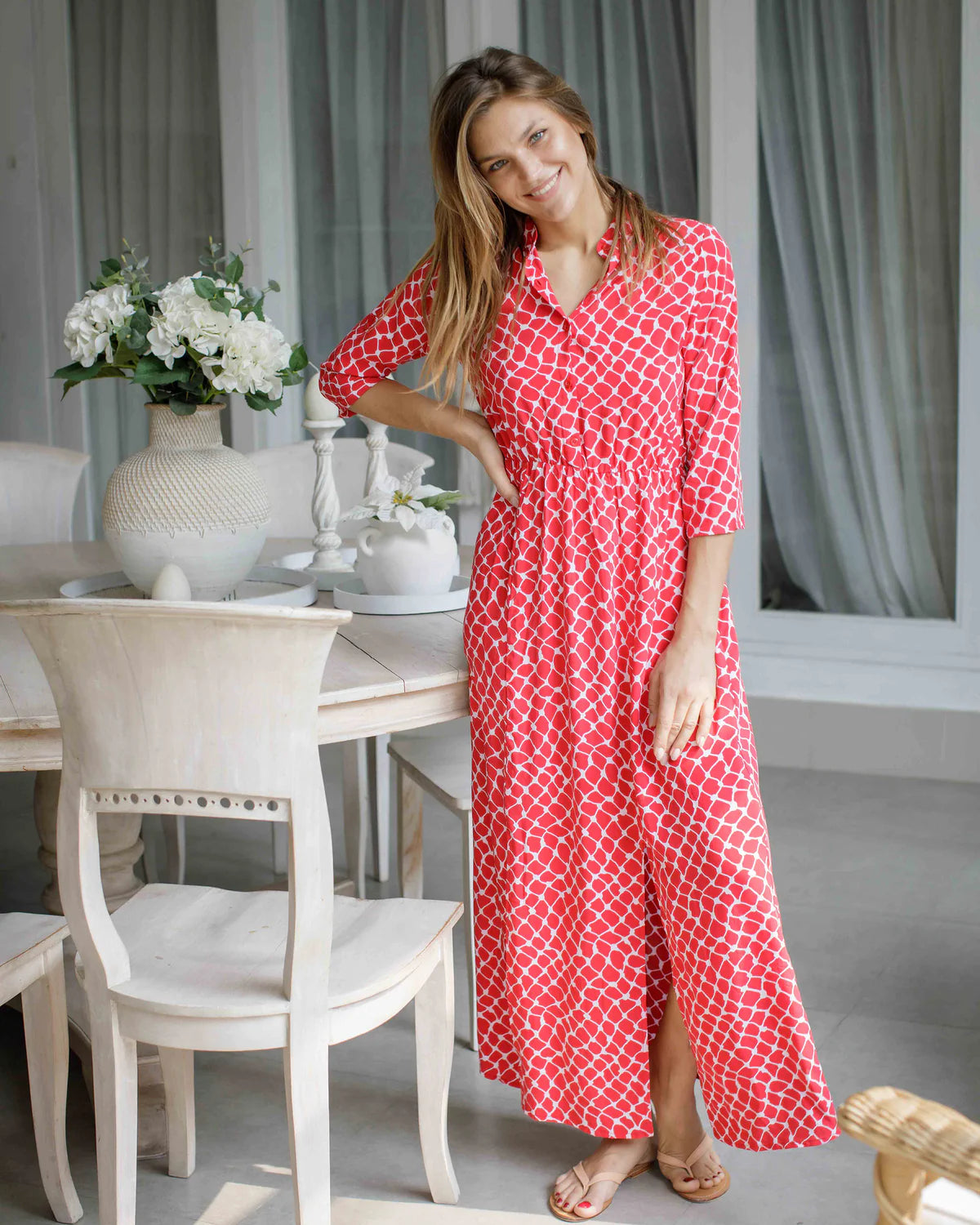 Harlow Dress - Raspberry Net