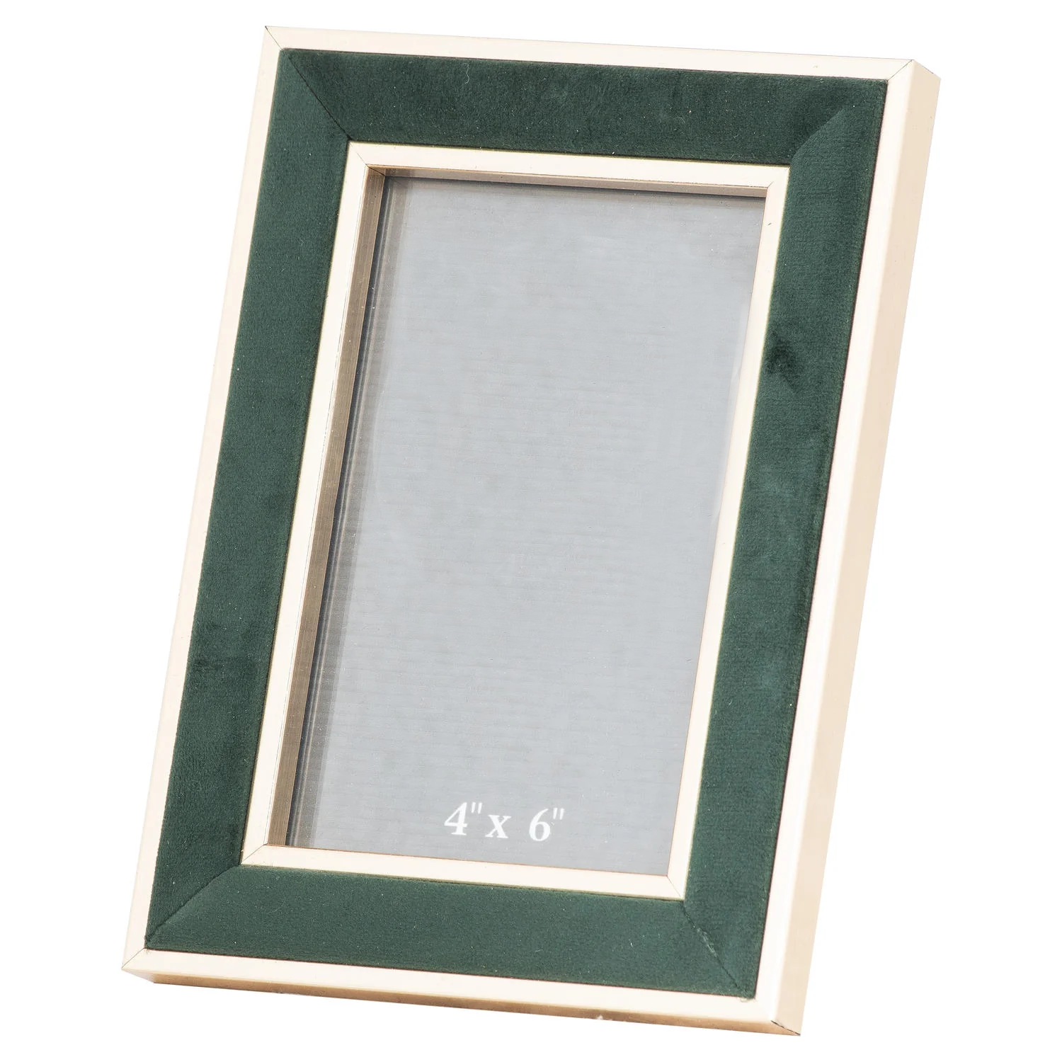 Gold Edged Emerald Velvet Photo Frame
