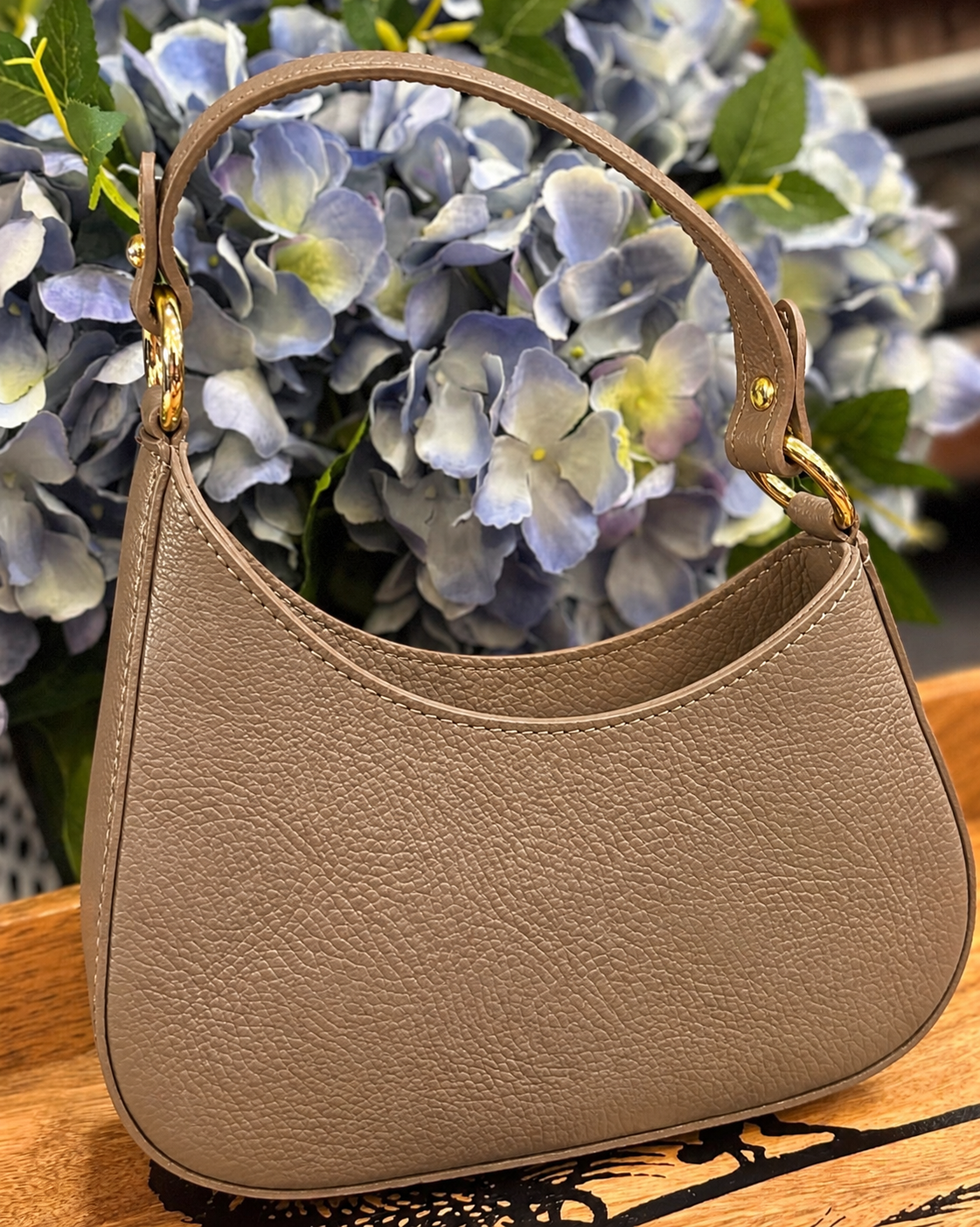 Mini Crescent Bag - Taupe
