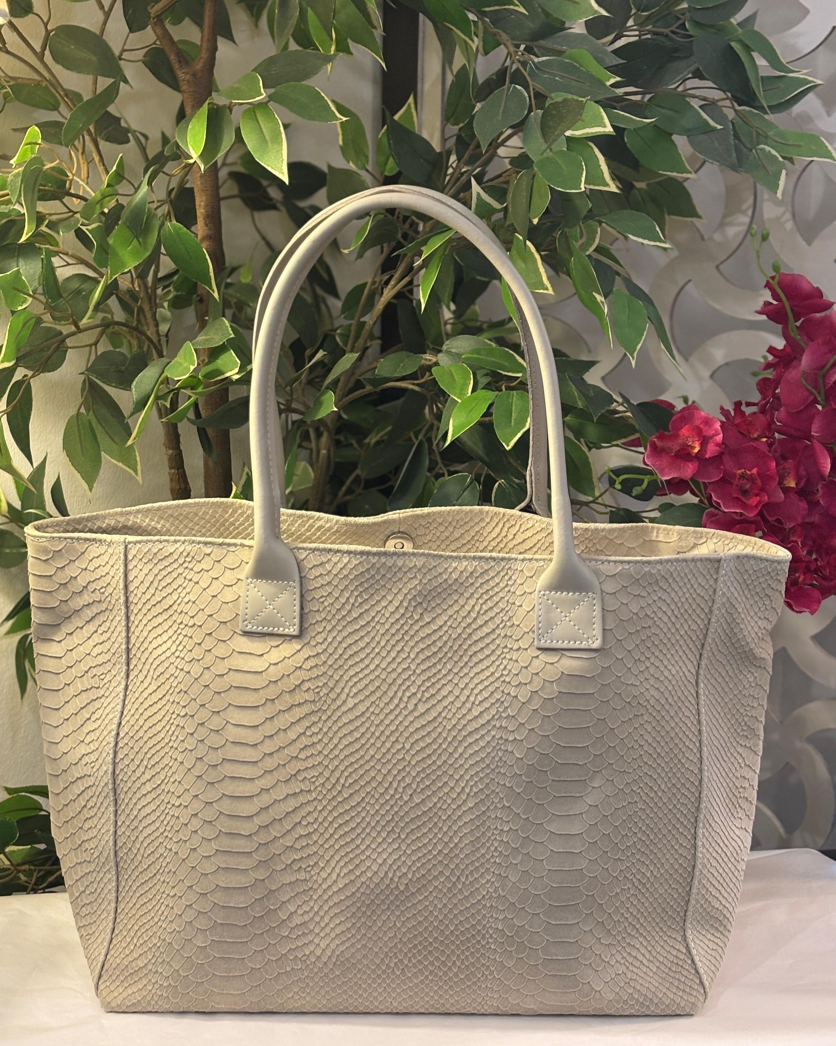Bolsena Leather Tote - Cream
