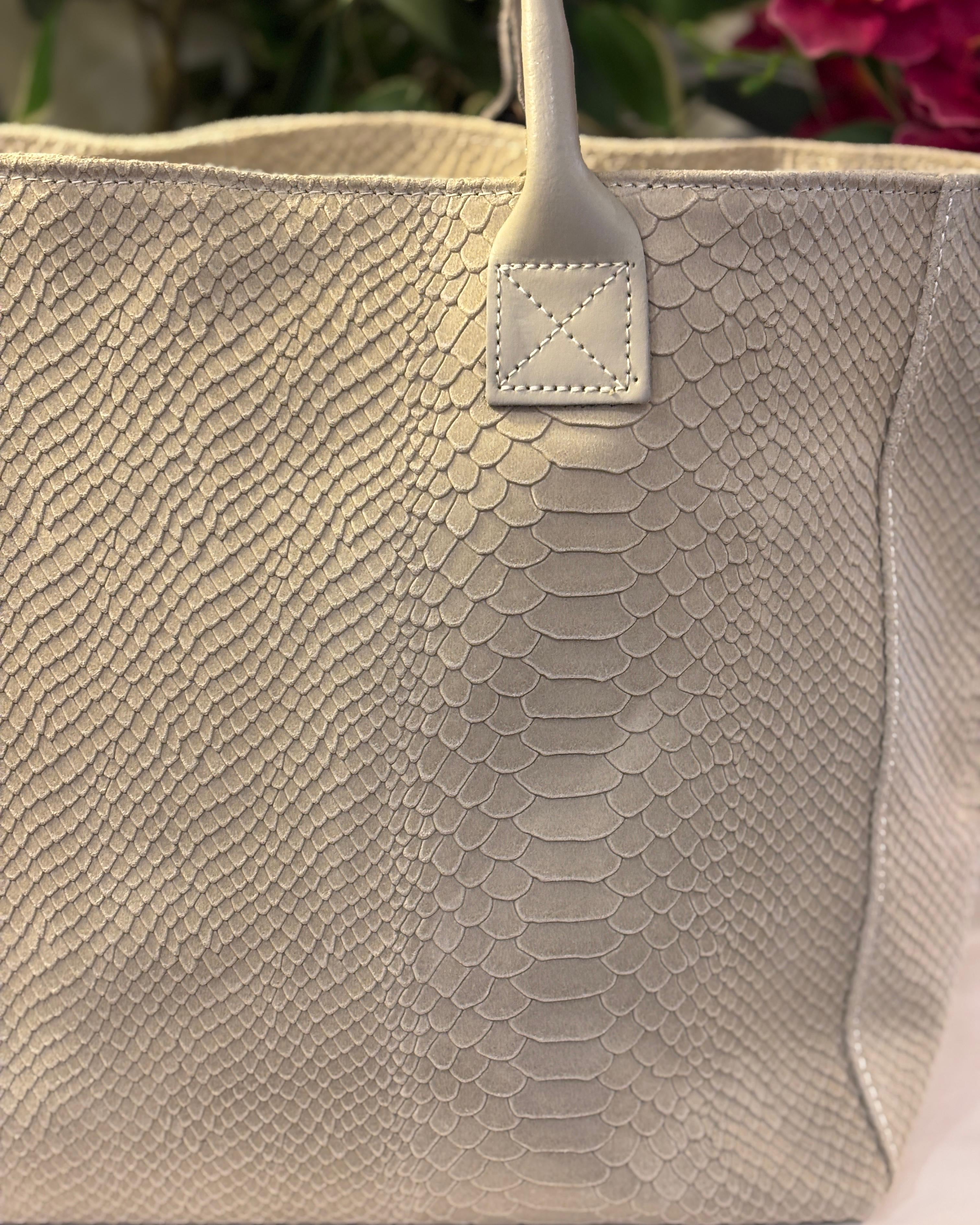 Bolsena Leather Tote - Cream