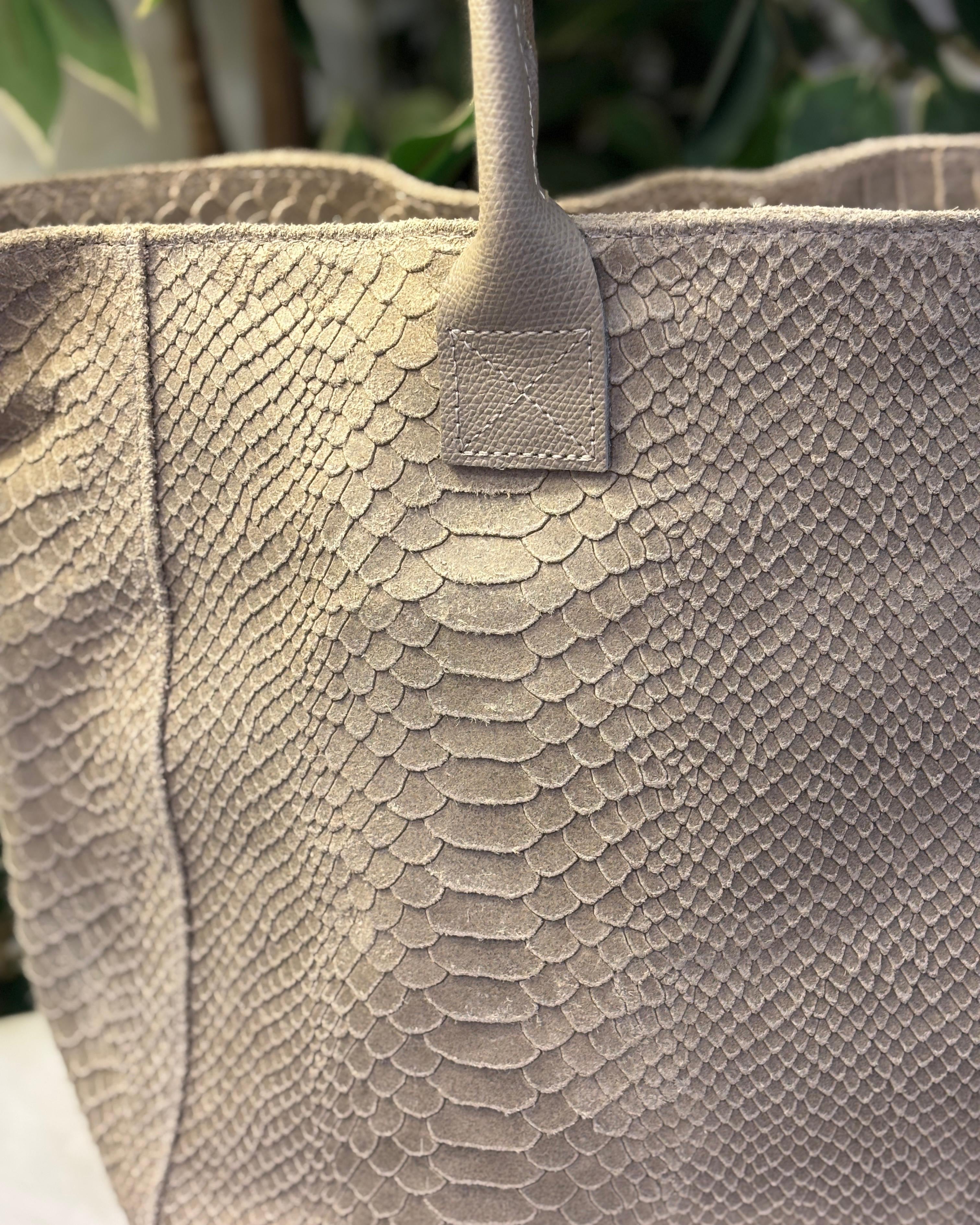 Bolsena Leather Tote - Beige
