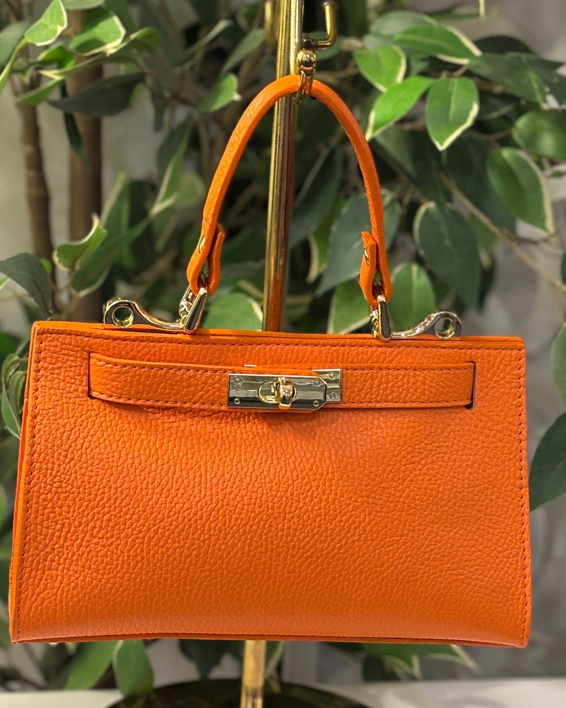 Lipari Leather Bag - Orange