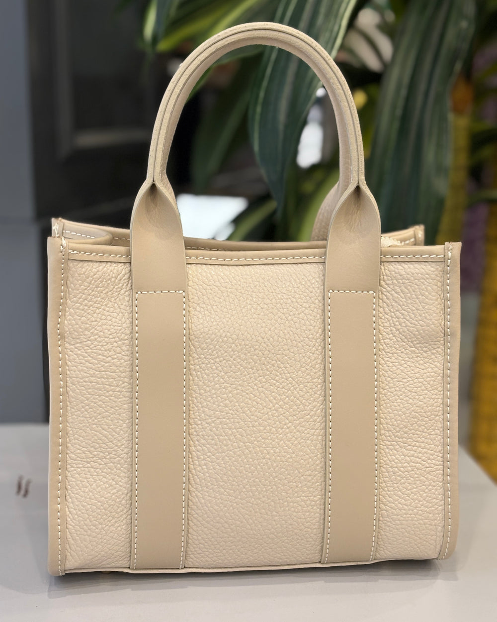 Chiavari Leather Bag - Cream