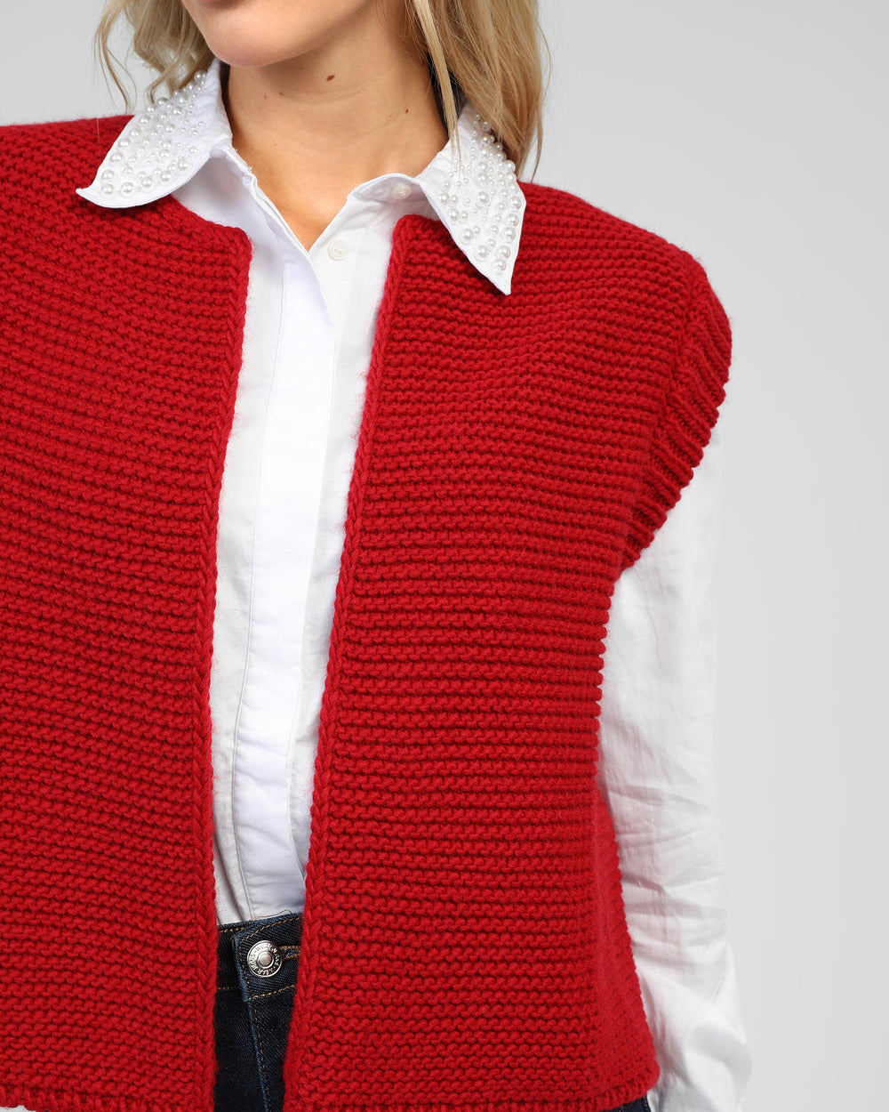 Legringou - Open Cardigan - Fraise