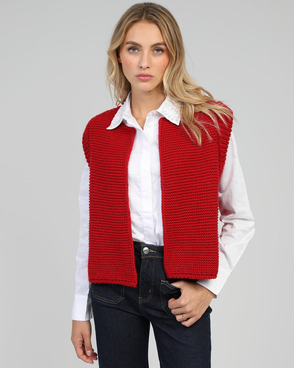Legringou - Open Cardigan - Fraise