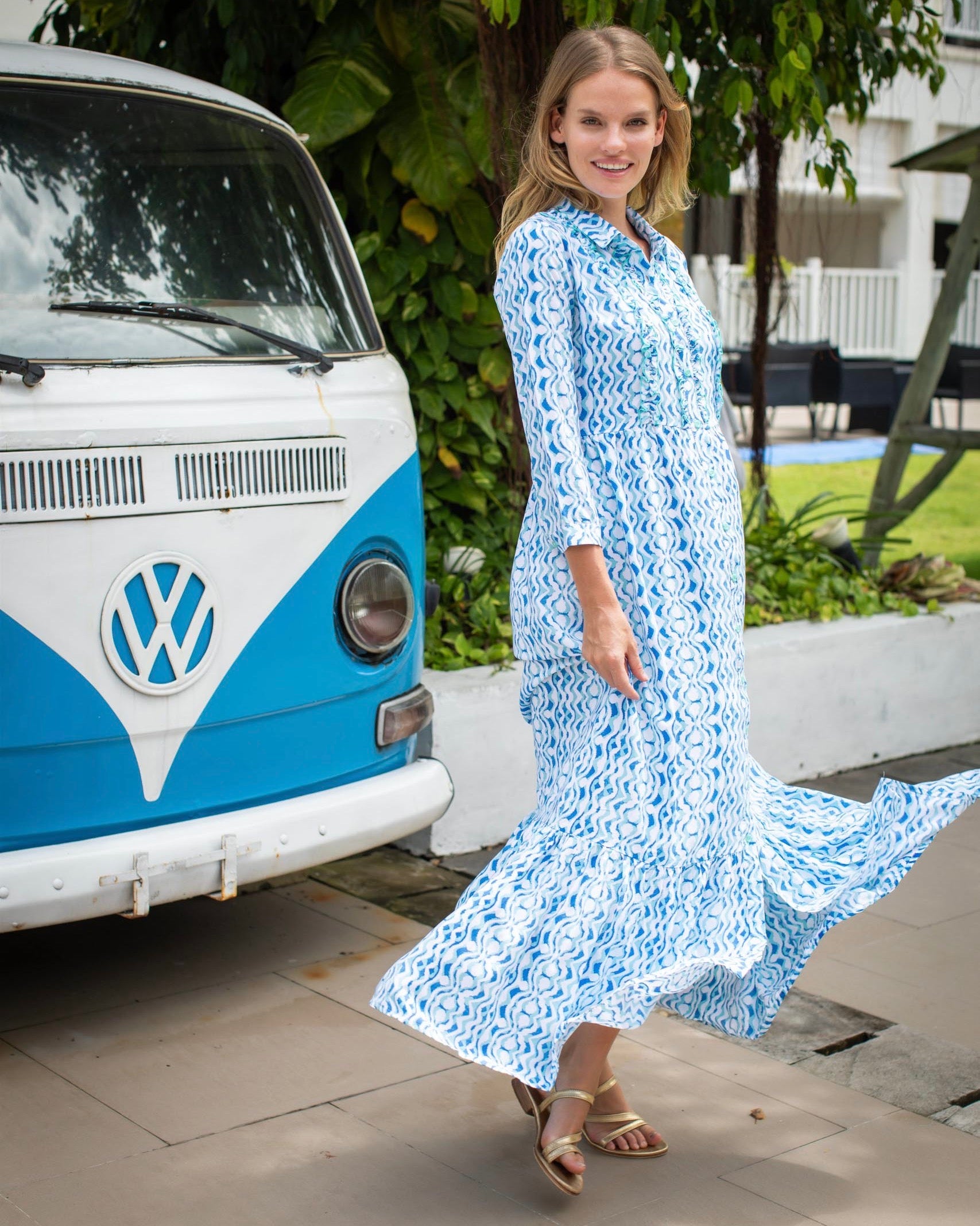 Mia Dress - Cobalt Moyo