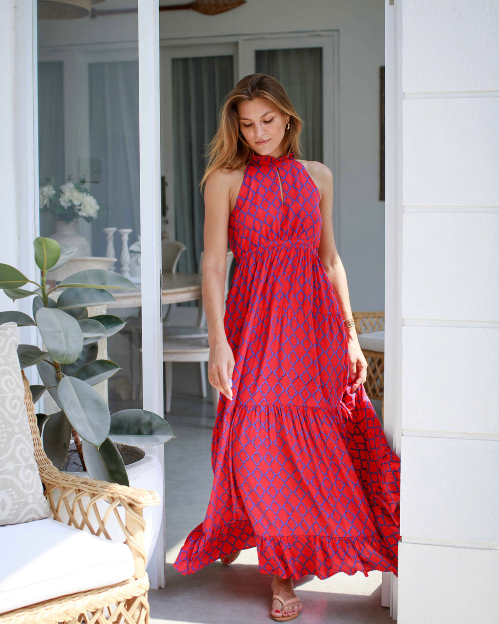 Rose Dress - Red Blue Marquise