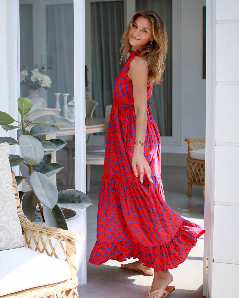 Rose Dress - Red Blue Marquise
