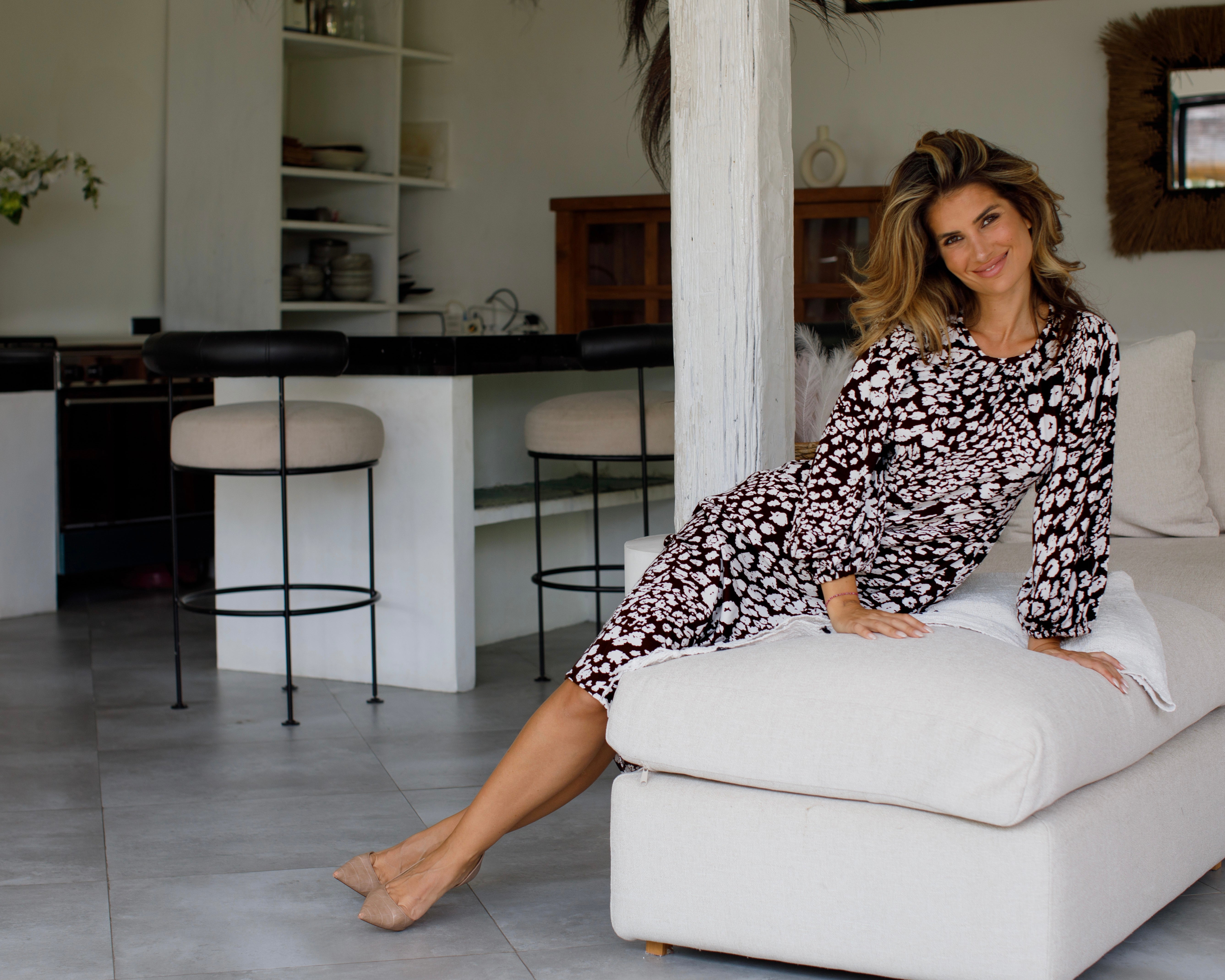 Tabby Dress - Coffee Leopard